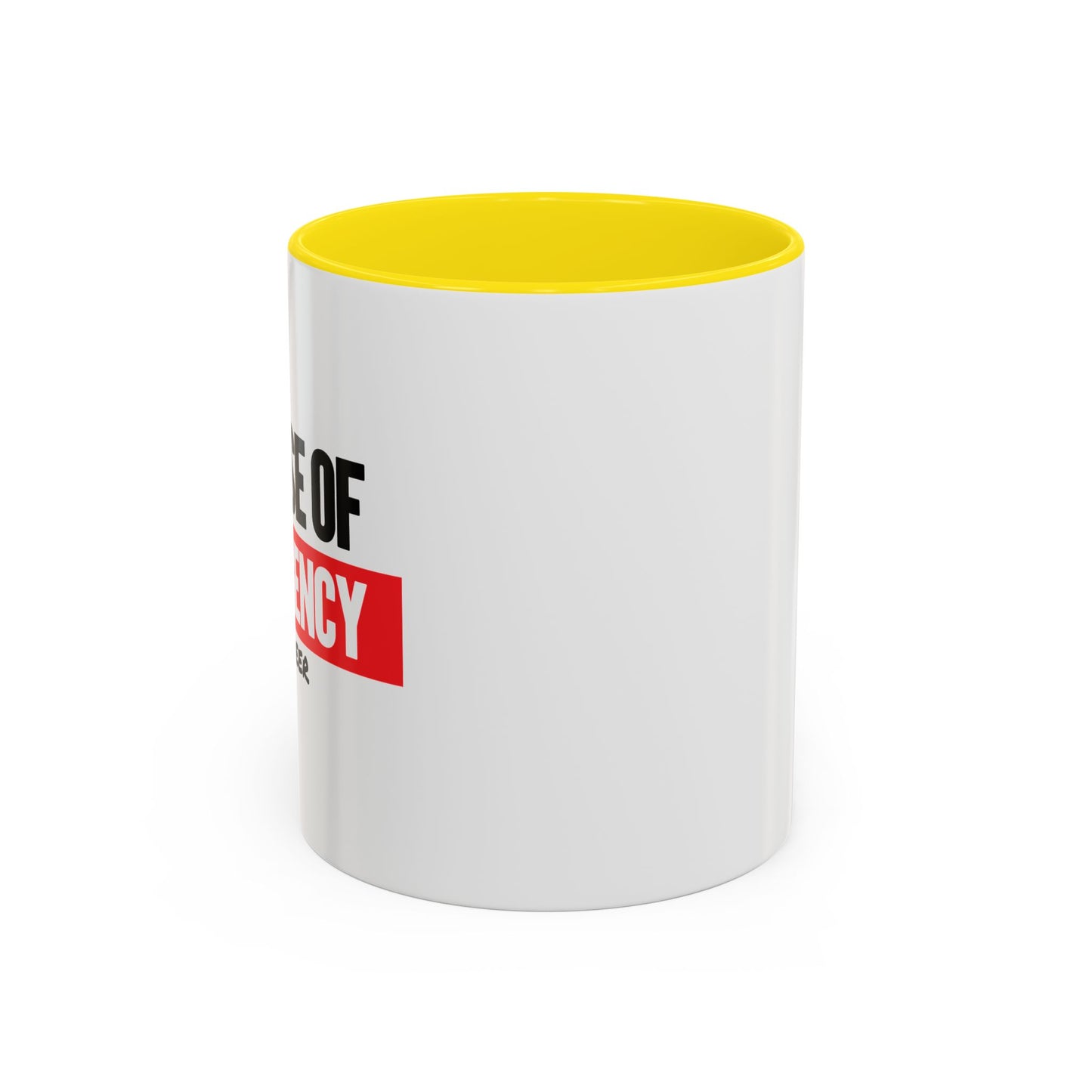 IN CASE OF EMERGENCY Accent BiColor Funny Sarcastic Mug