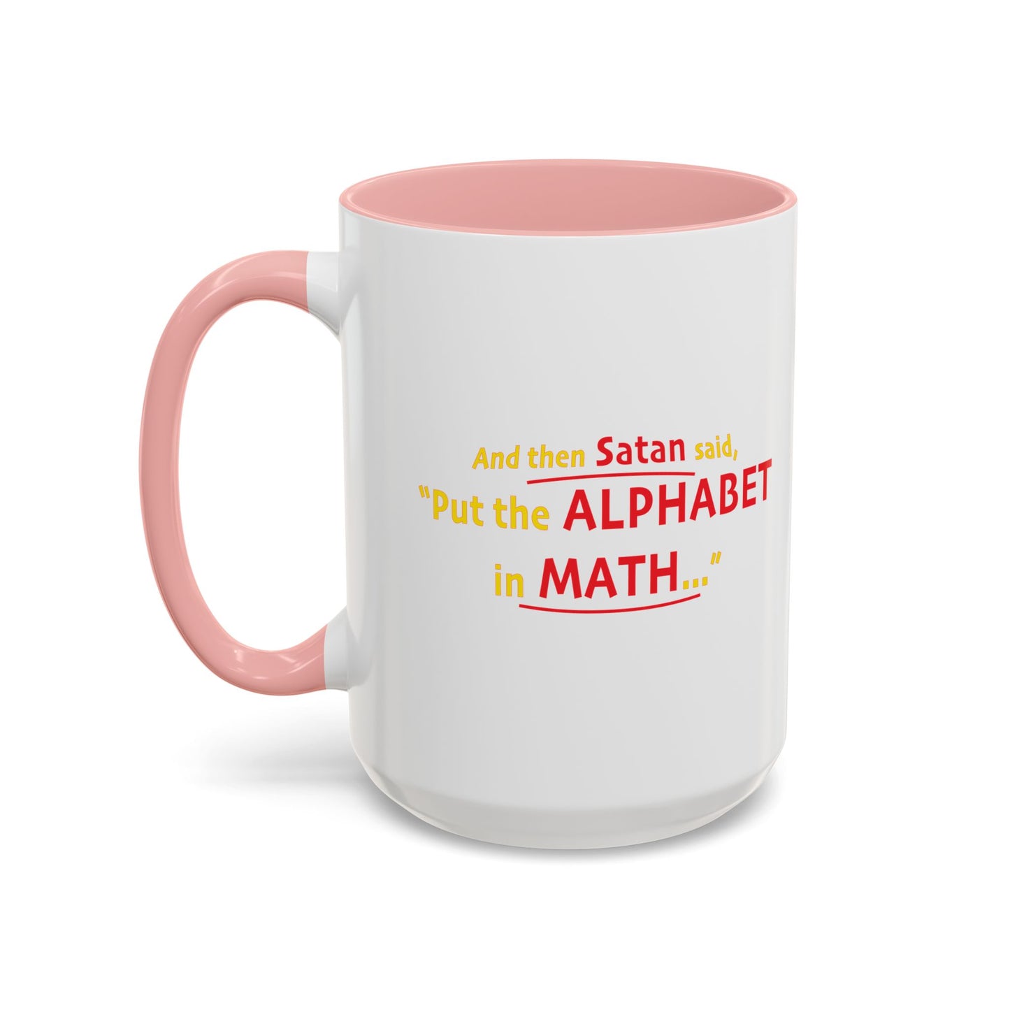 SATAN & MATH Accent BiColor Funny Sarcastic Mug