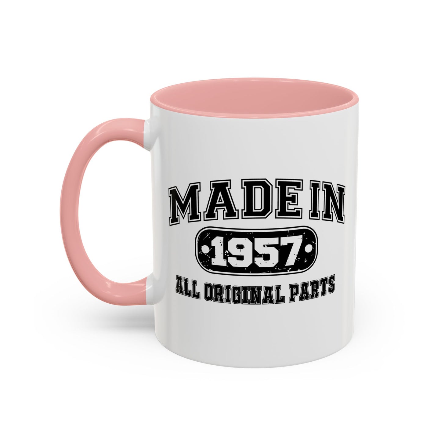 MADE IN 1957 Accent BiColor Funny Sarcastic Mug