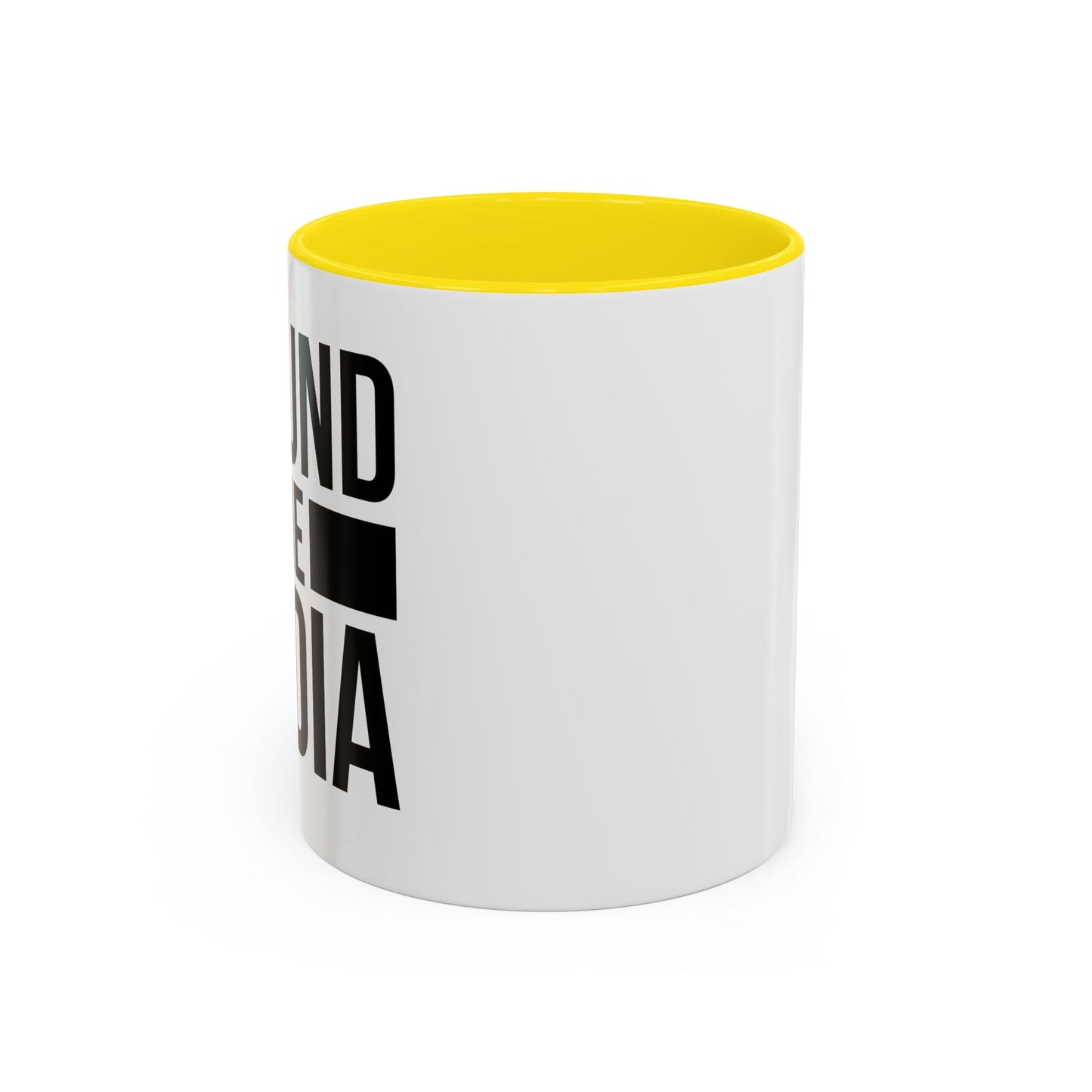 DEFUND THE MEDIA Accent BiColor Funny Sarcastic Mug