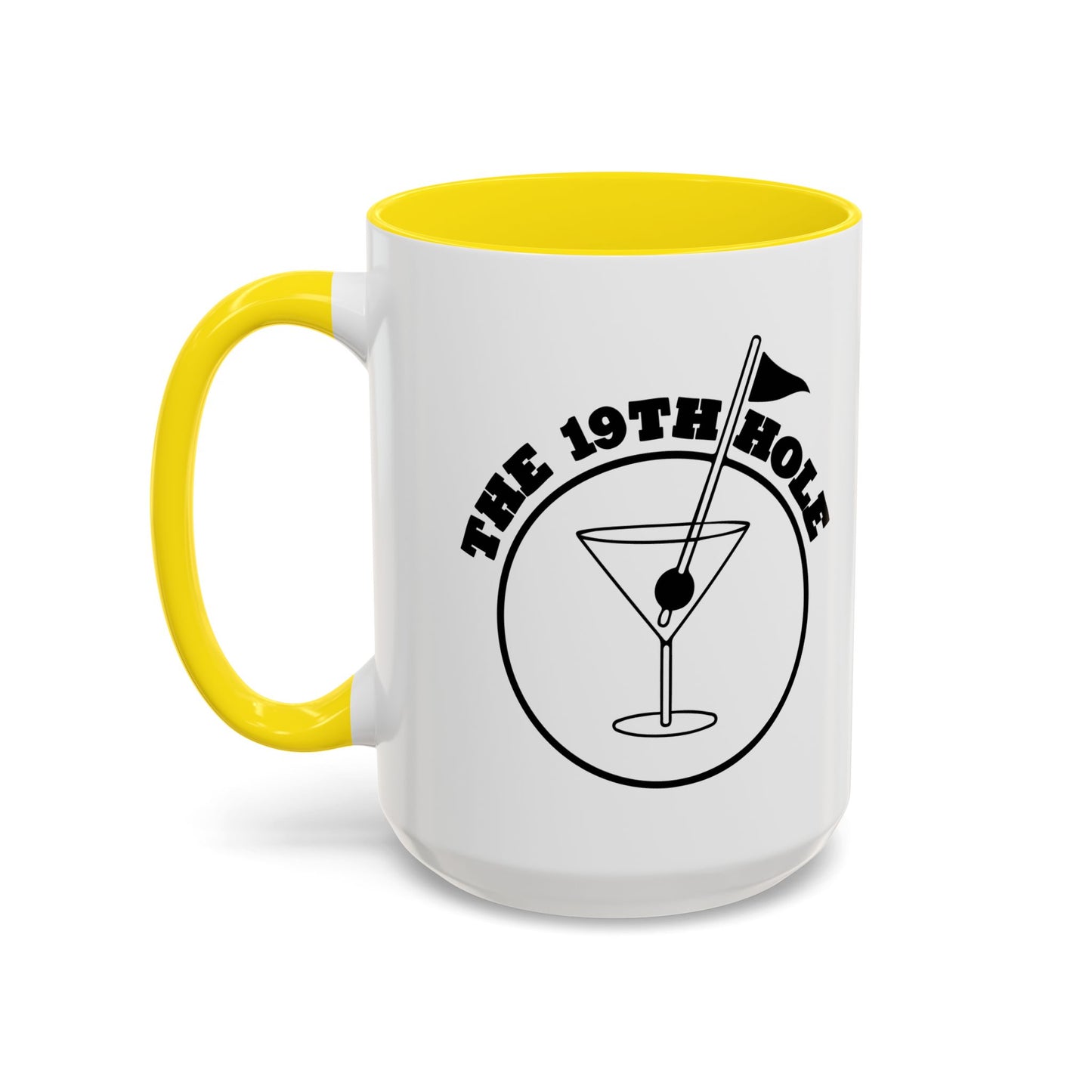 THE 19TH HOLE Accent BiColor Funny Sarcastic Mug