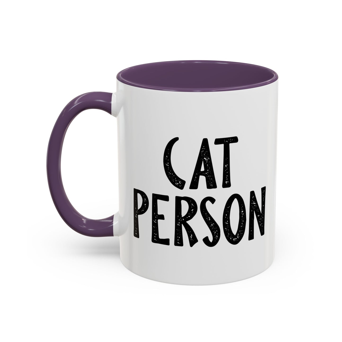 CAT PERSON Accent BiColor Funny Sarcastic Mug