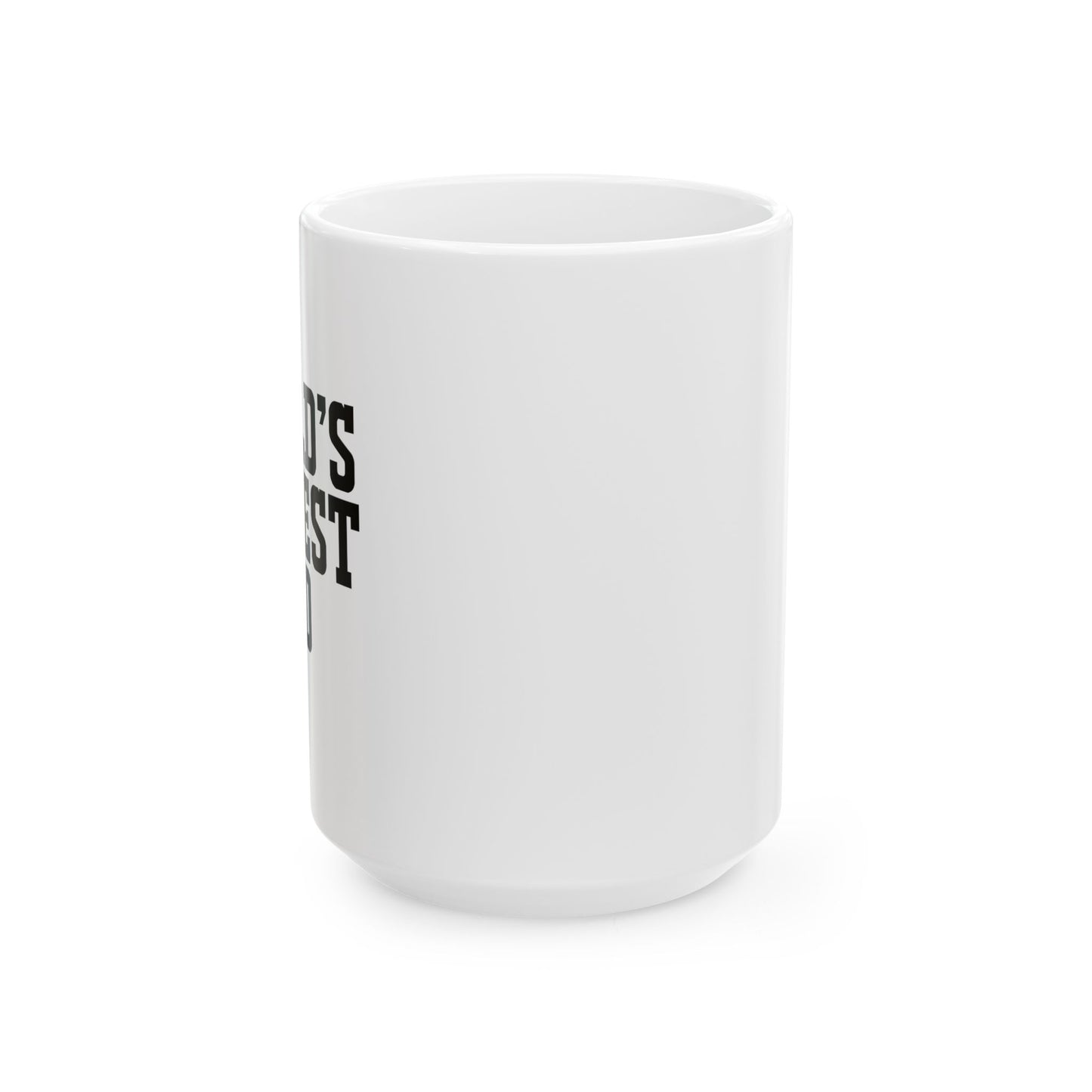 WORLD'S OKAYEST DAD FUNNY SARCASTIC WHITE MUG