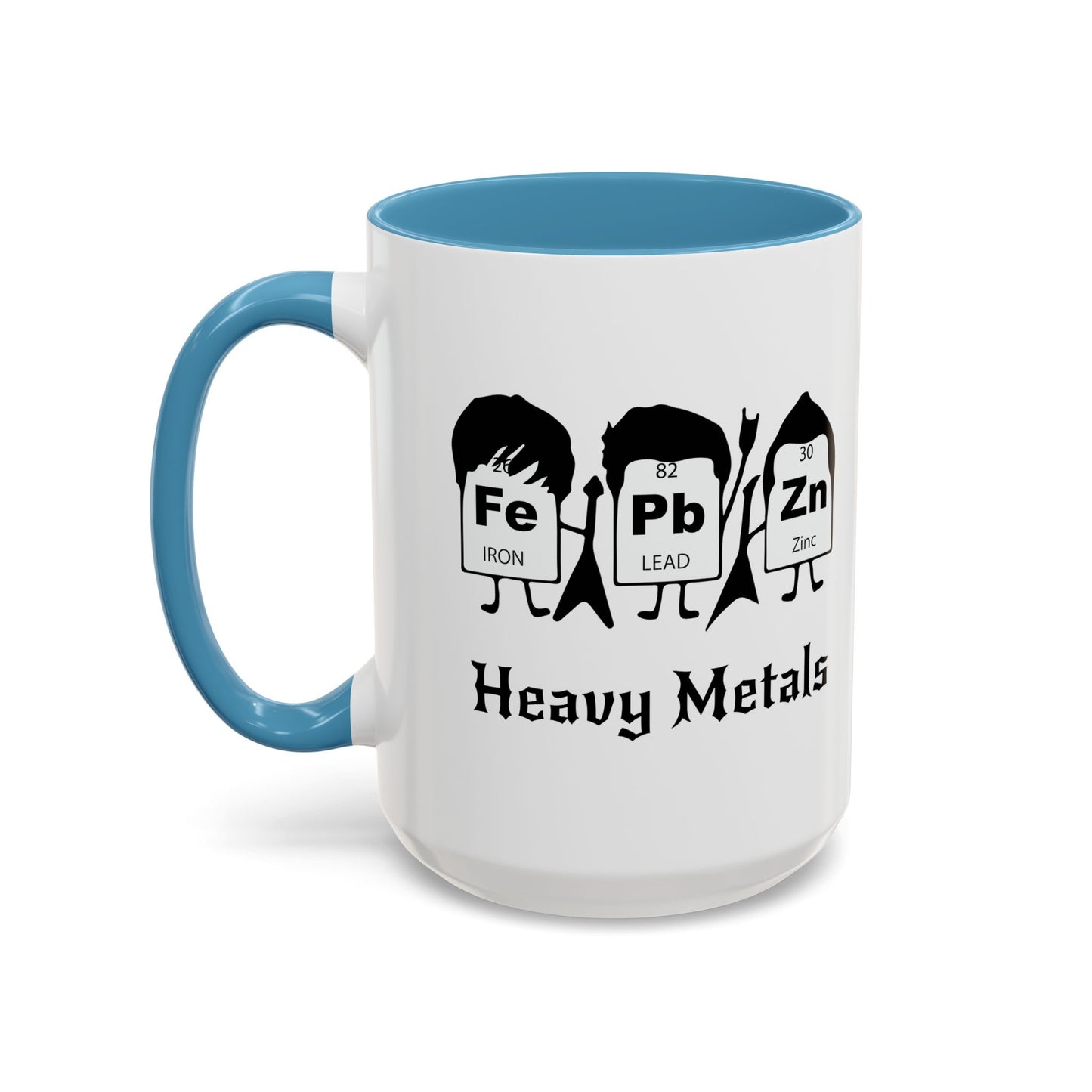 HEAVY METALS Accent BiColor Funny Sarcastic Mug