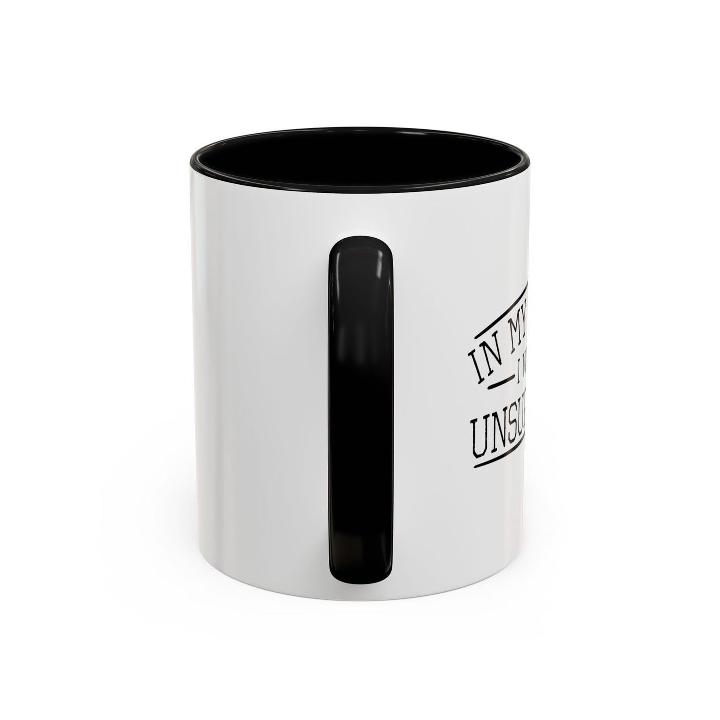 IN MY DEFENSE Accent BiColor Funny Sarcastic Mug