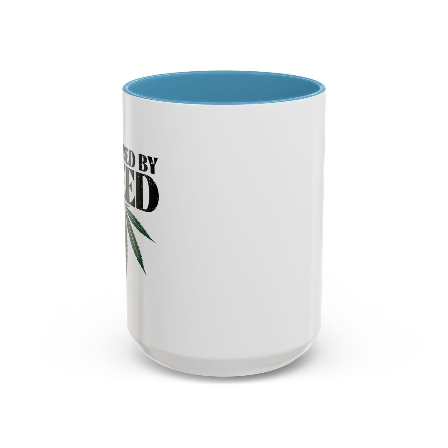 POWERED BY WEED Accent BiColor Funny Sarcastic Mug