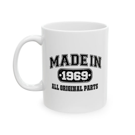 MADE IN 1969 BIRTHDAY WHITE MUG