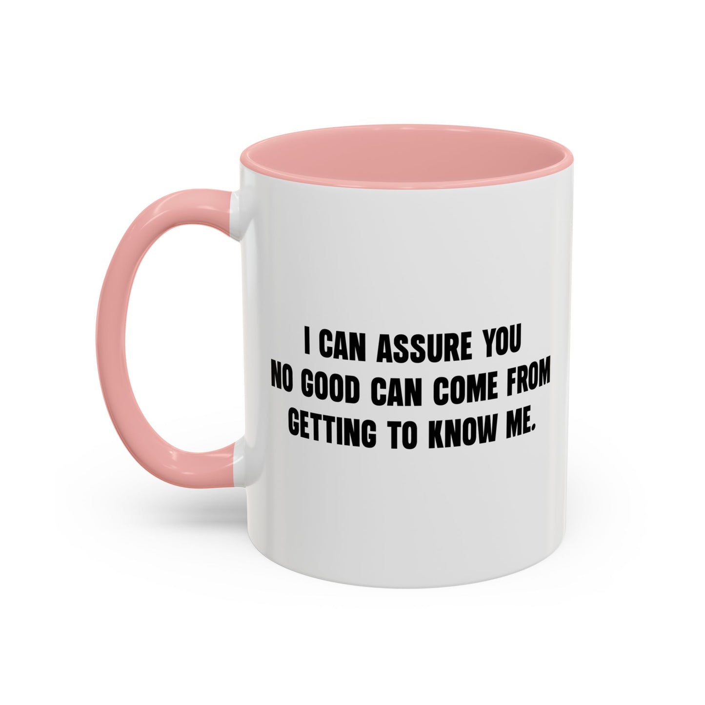 NO GOOD CAN COME FROM Accent BiColor Funny Sarcastic Mug