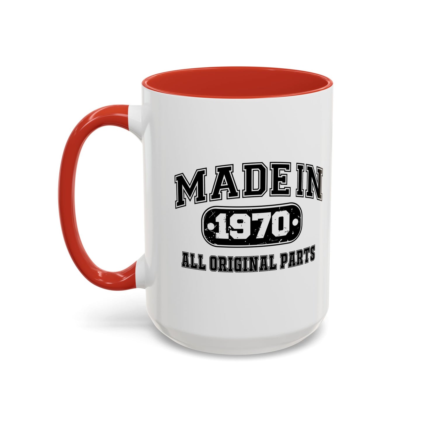 MADE IN 1970 Accent BiColor Funny Sarcastic Mug