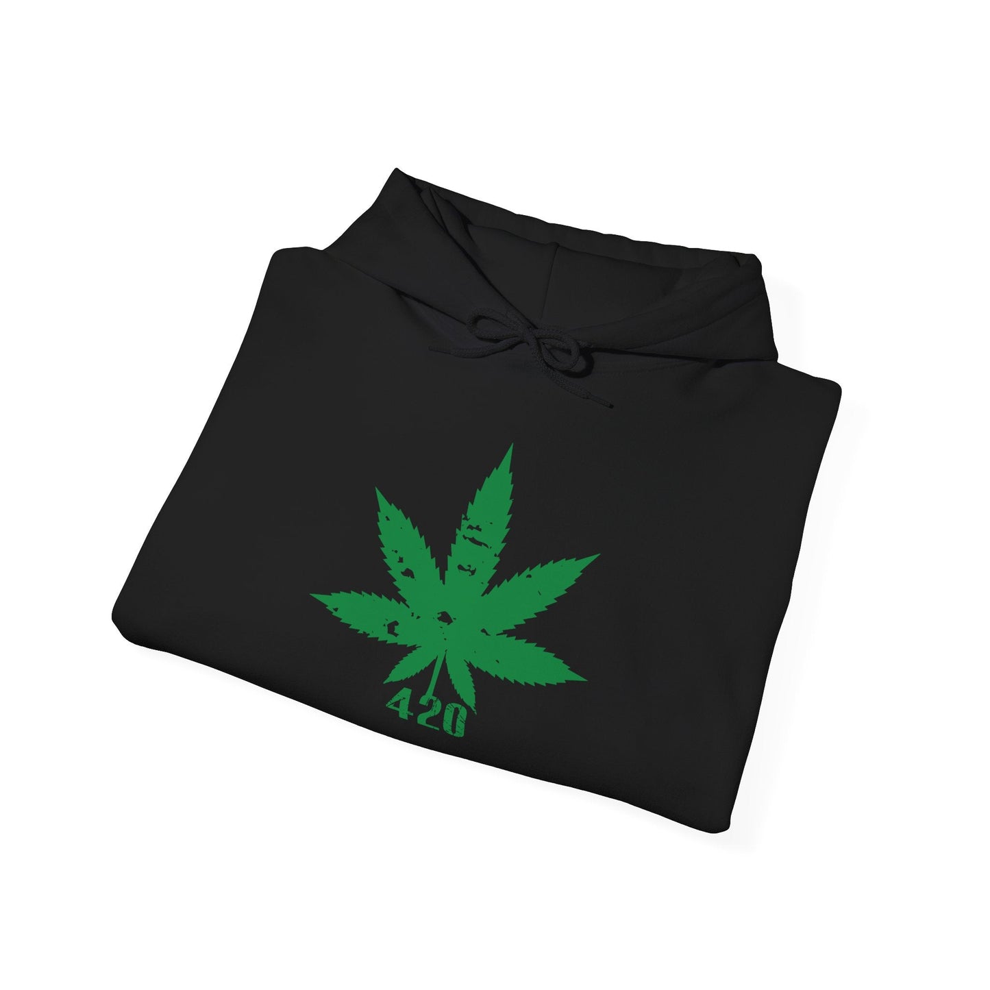 WEED LEAF 420 - Premium Unisex Funny Sarcastic Black Hoodie Sweatshirt