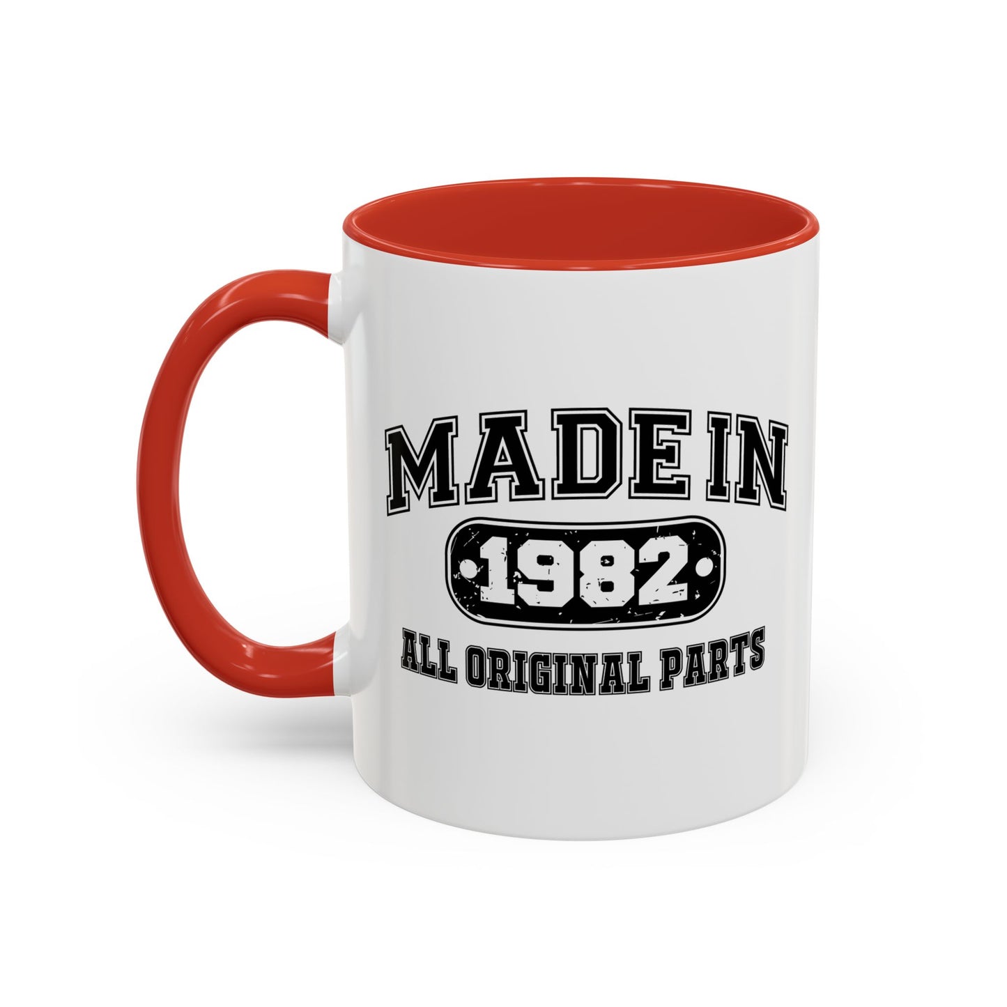 MADE IN 1982 Accent BiColor Funny Sarcastic Mug