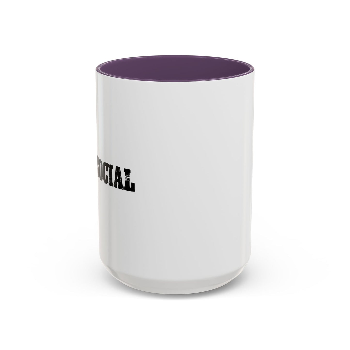 ANTI-SOCIAL Accent BiColor Funny Sarcastic Mug