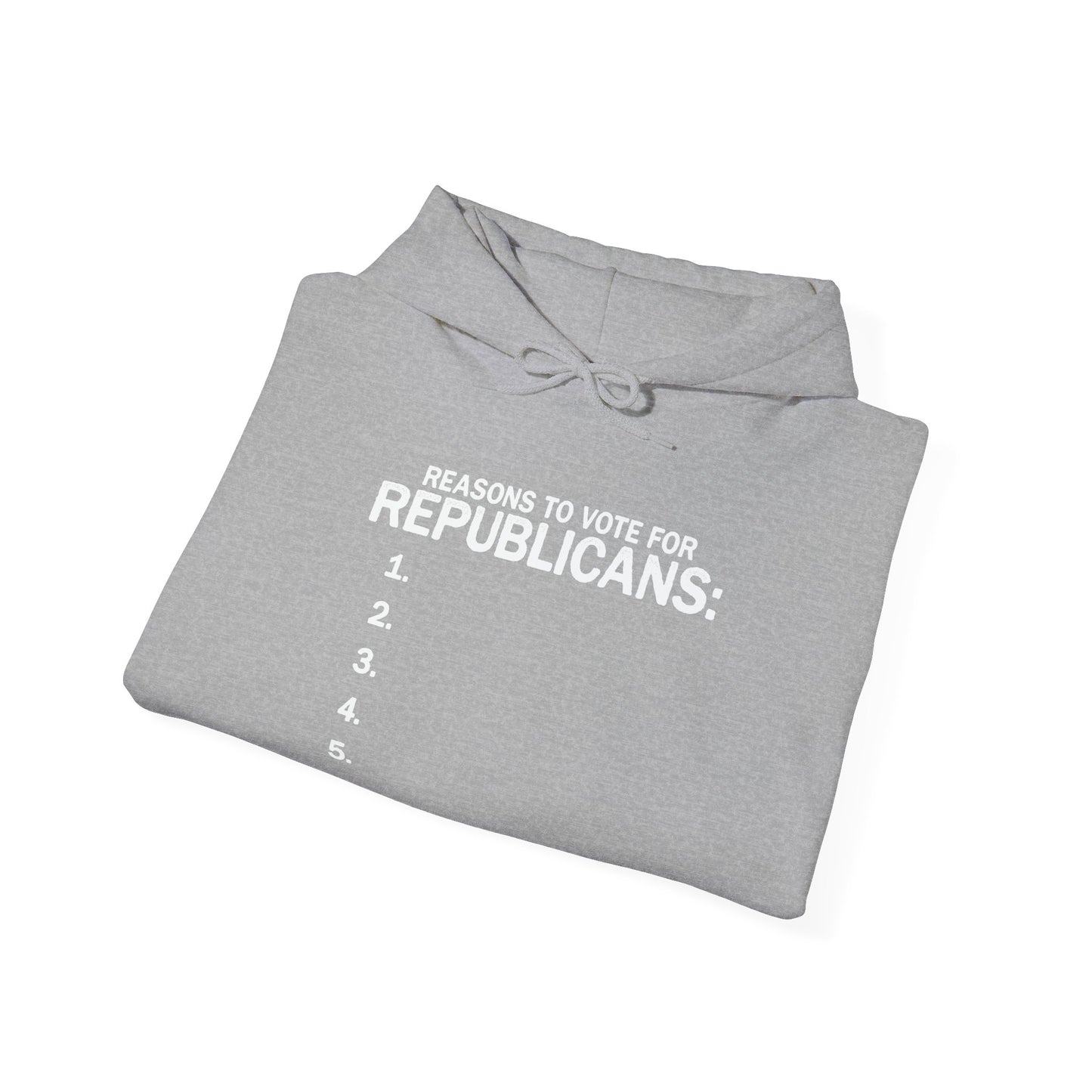 REASONS TO VOTE FOR REPUBLICANS - Premium Unisex Funny Sarcastic Black Hoodie Sweatshirt