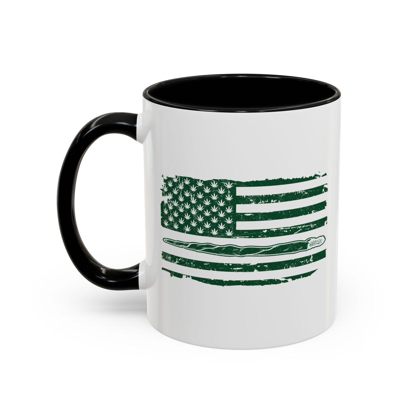 420 FLAG Accent BiColor Funny Sarcastic Mug