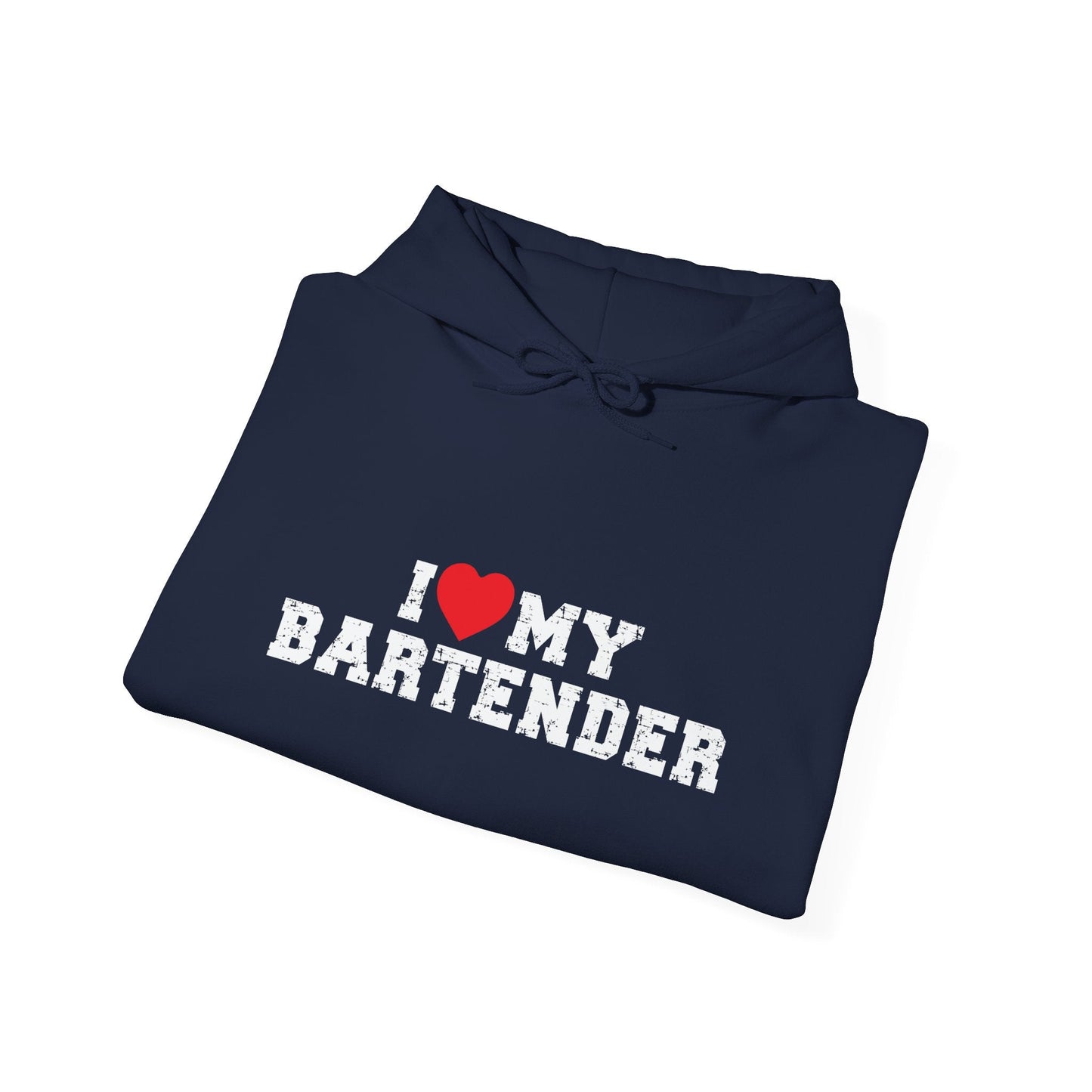 I HEART MY BARTENDER - Premium Unisex Funny Sarcastic Black Hoodie Sweatshirt