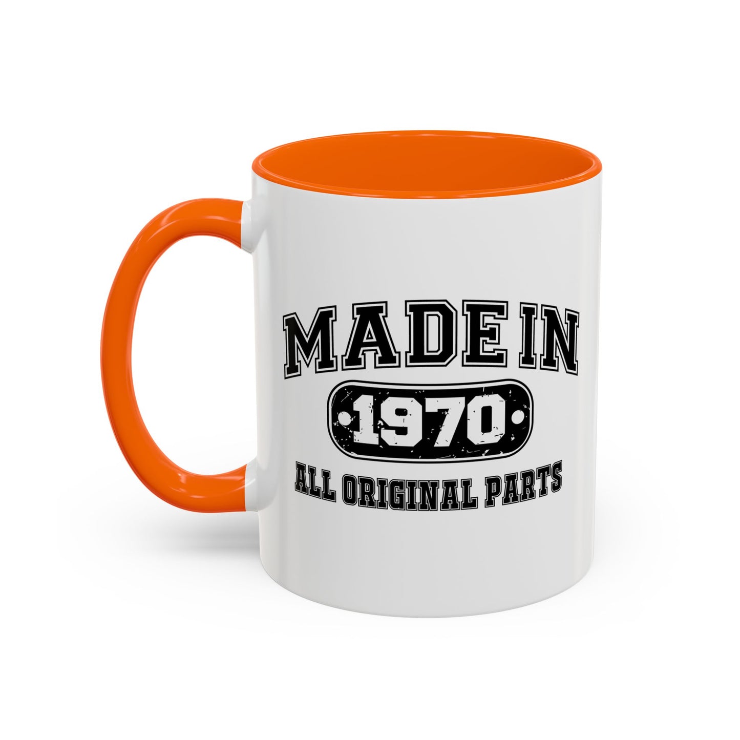 MADE IN 1970 Accent BiColor Funny Sarcastic Mug