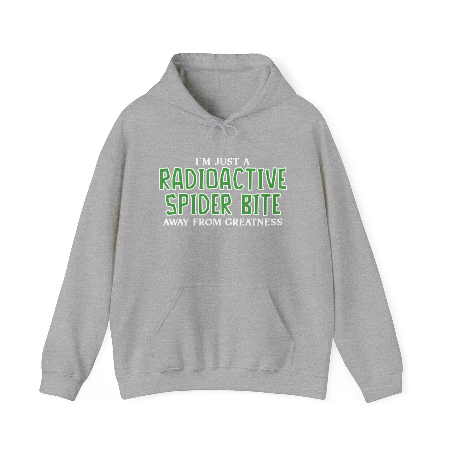 RADIOACTIVE SPIDER BITE - Premium Unisex Funny Sarcastic Black Hoodie Sweatshirt