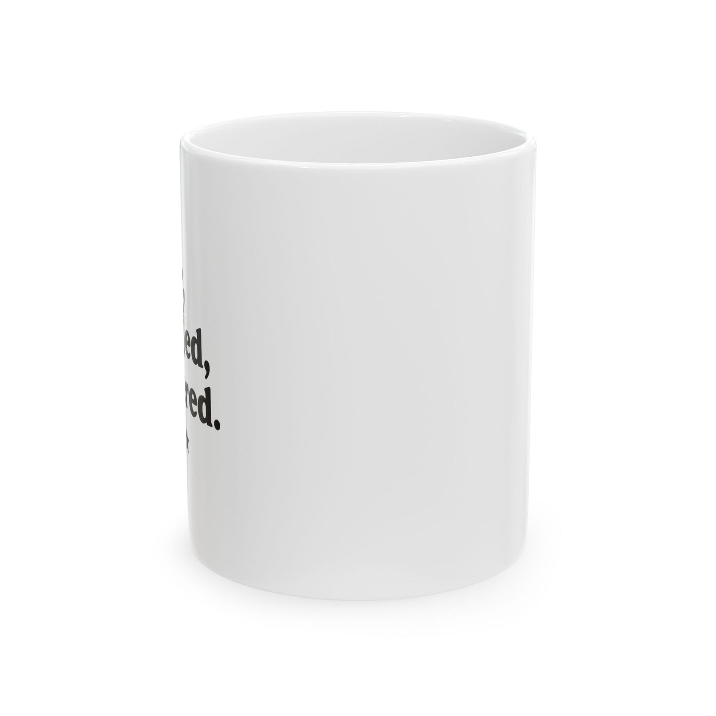 STAR SPANGLED HAMMERED FUNNY SARCASTIC WHITE MUG