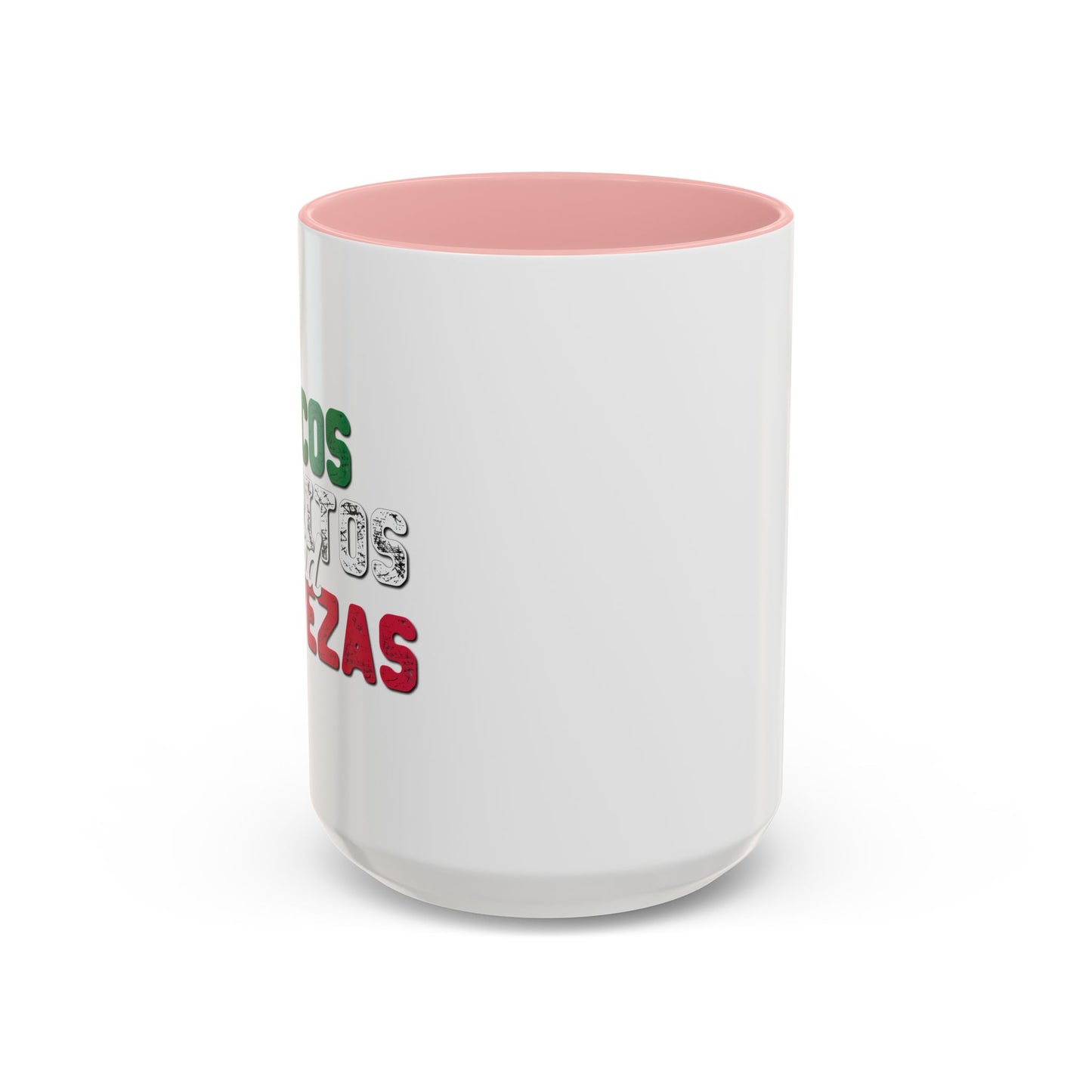 TACOS BURRITOS AND CERVEZAS Accent BiColor Funny Sarcastic Mug