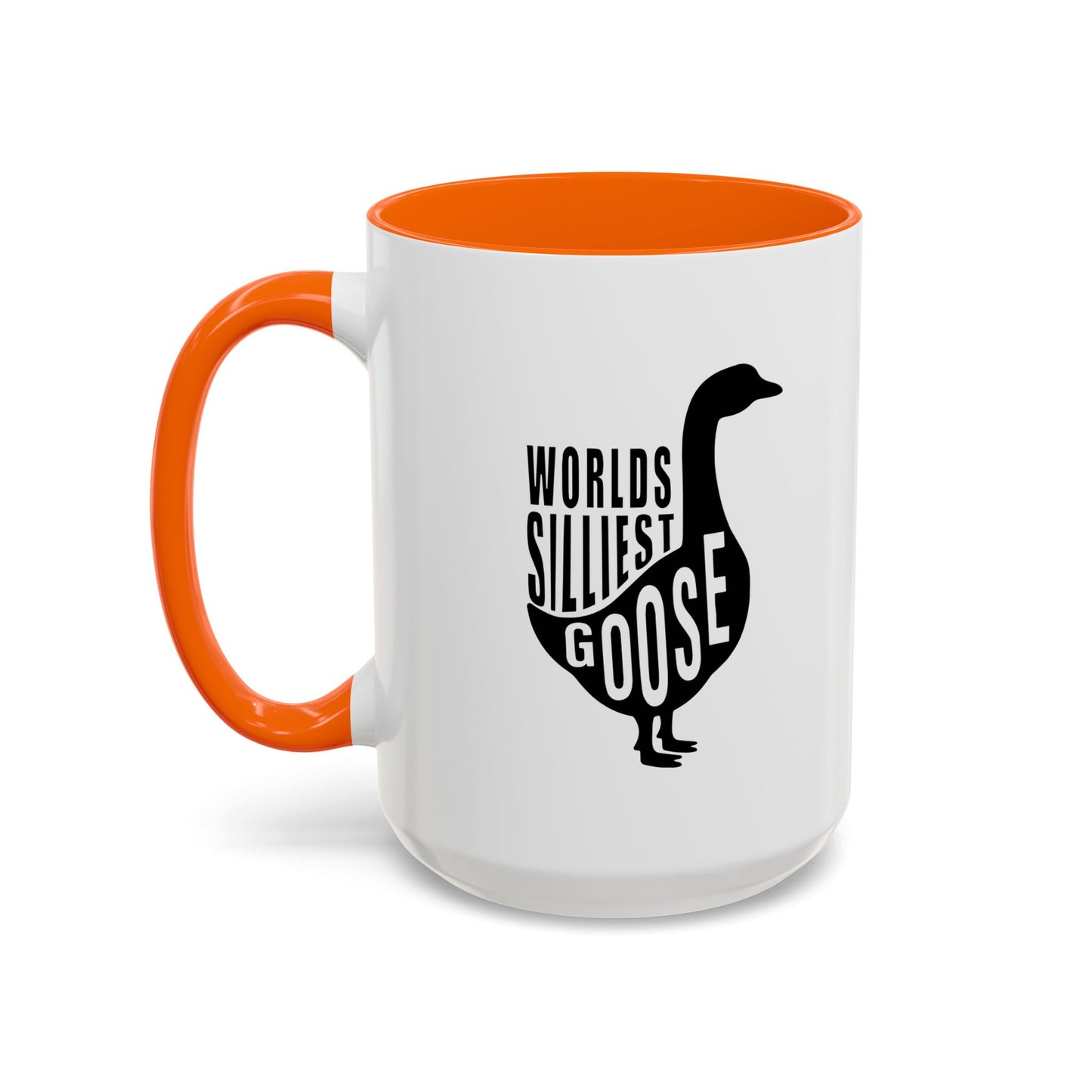 WORLDS SILLIEST GOOSE Accent BiColor Funny Sarcastic Mug