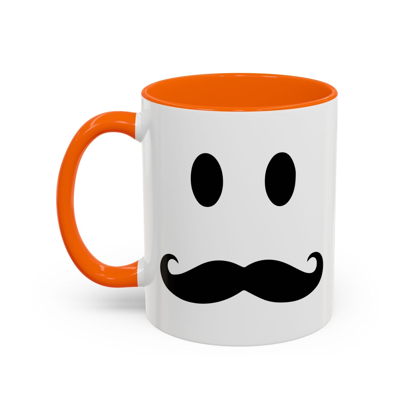 MOUSTACHE SMILE Accent BiColor Funny Sarcastic Mug