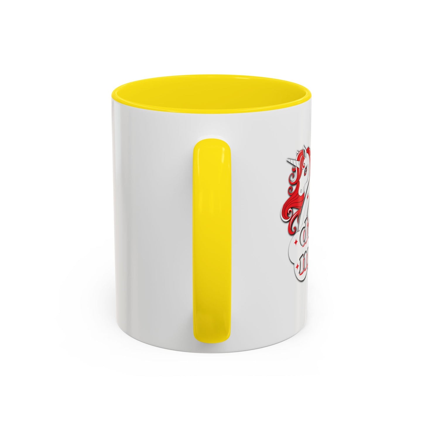 DEATH METAL UNICORN Accent BiColor Funny Sarcastic Mug