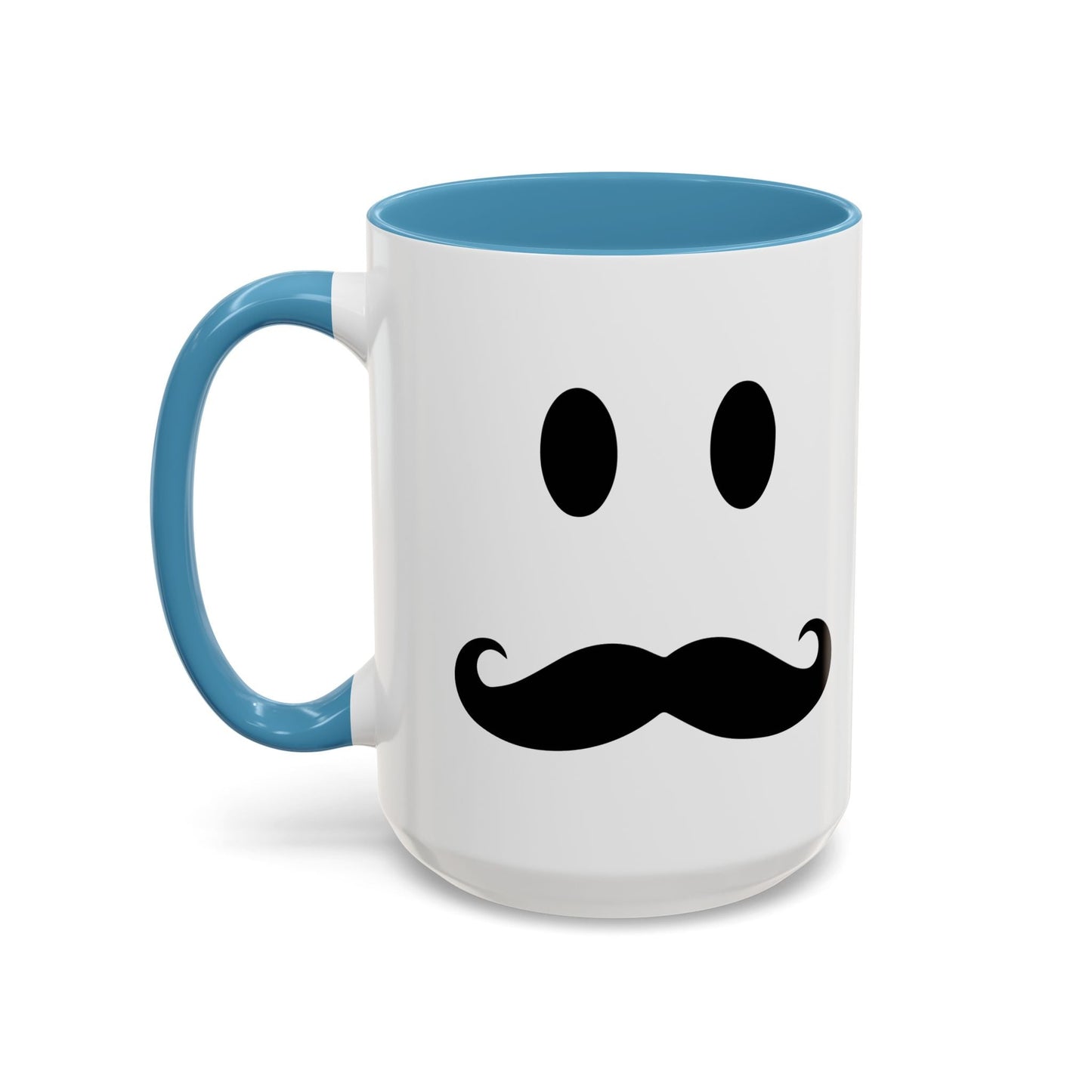 MOUSTACHE SMILE Accent BiColor Funny Sarcastic Mug