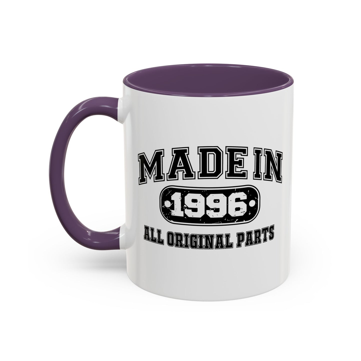 MADE IN 1996 Accent BiColor Funny Sarcastic Mug