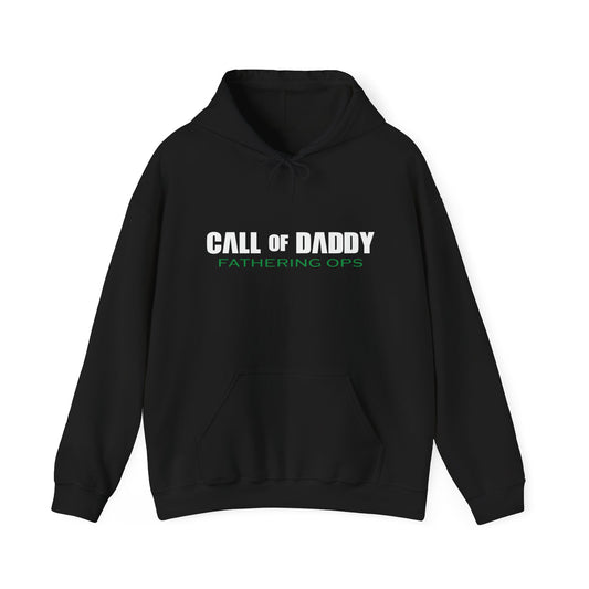 CALL OF DADDY FATHER OPS - Premium Unisex Funny Sarcastic Black Hoodie Sweatshirt 2