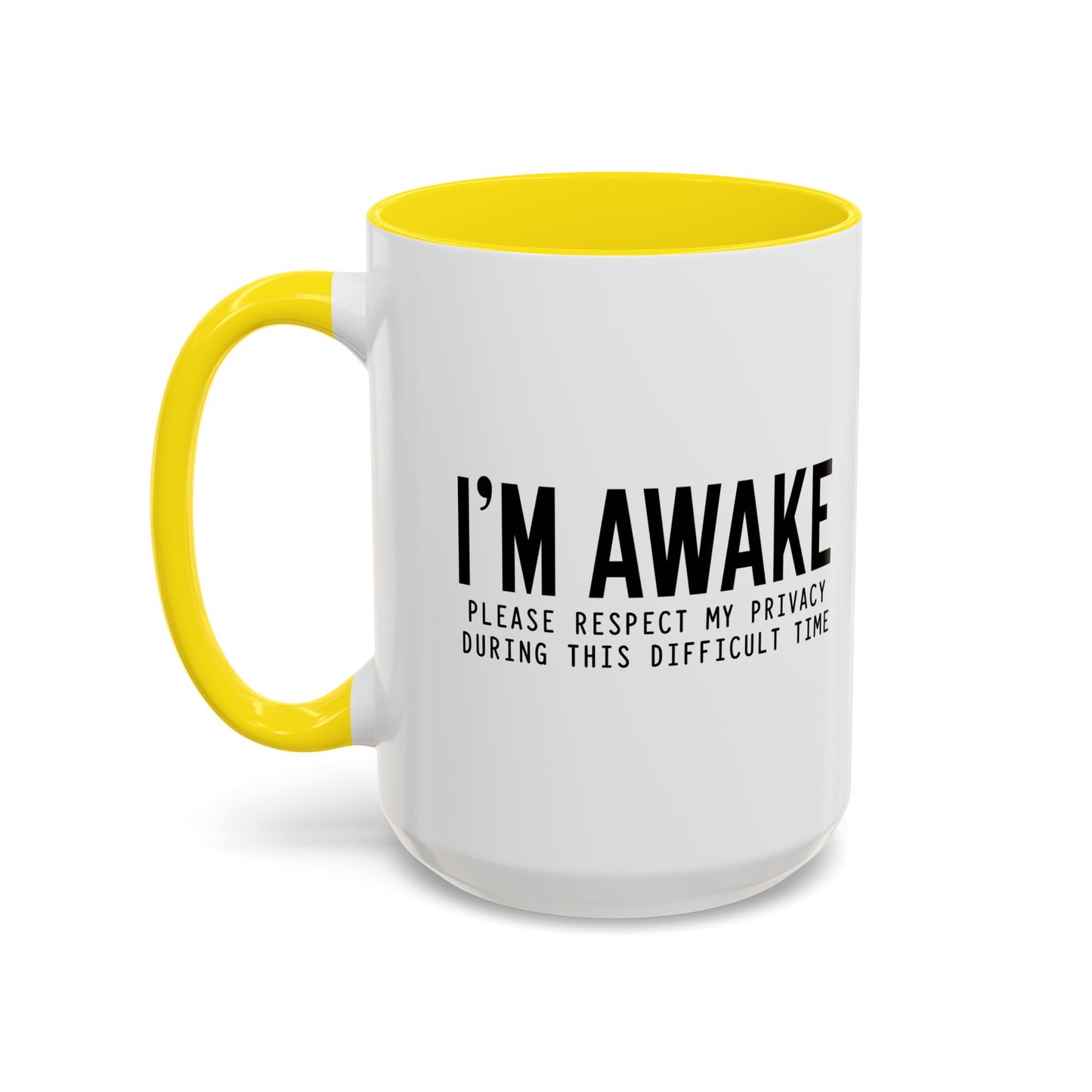 PLEASE RESPECT MY PRIVACY Accent BiColor Funny Sarcastic Mug