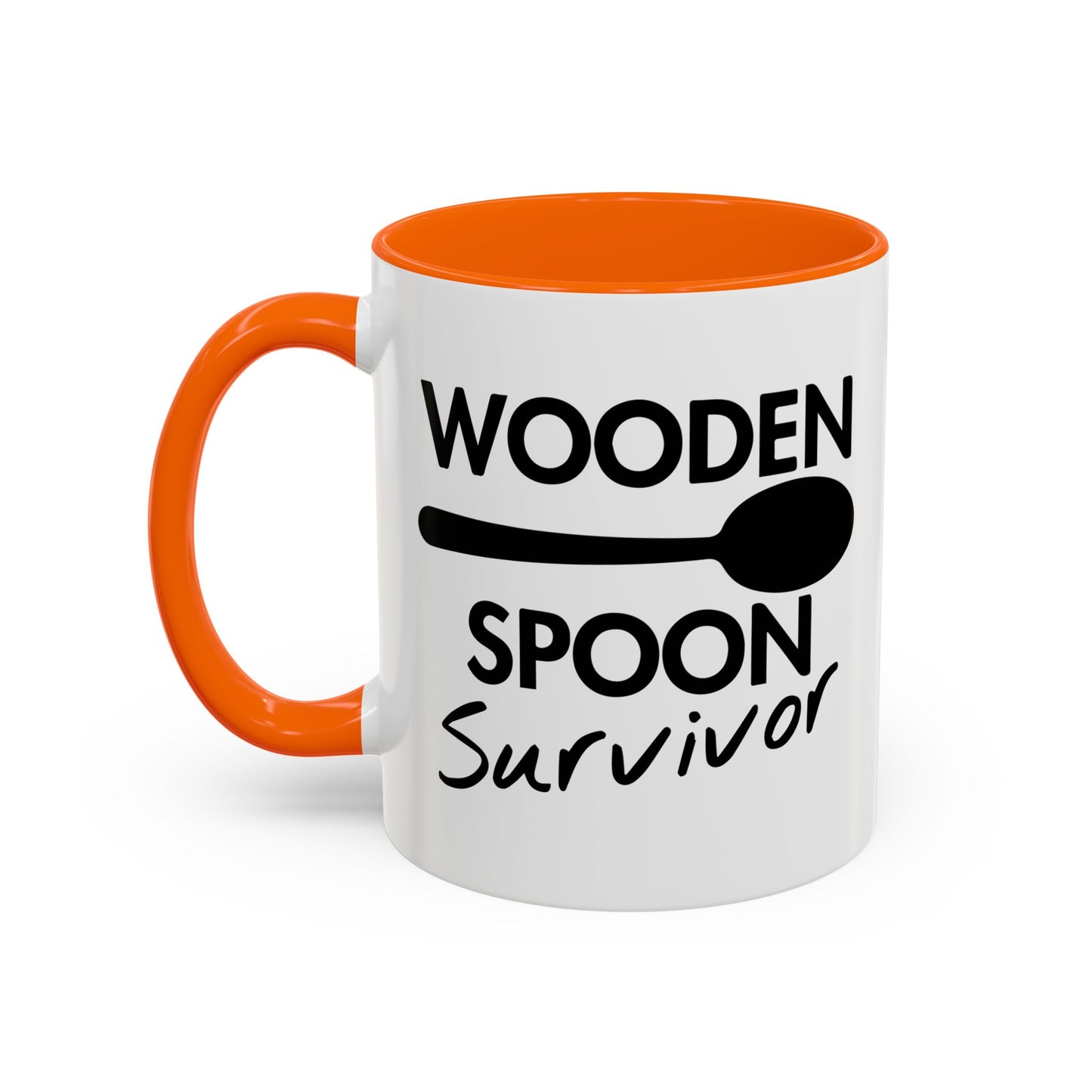 WOODEN SPOON SURVIVOR Accent BiColor Funny Sarcastic Mug