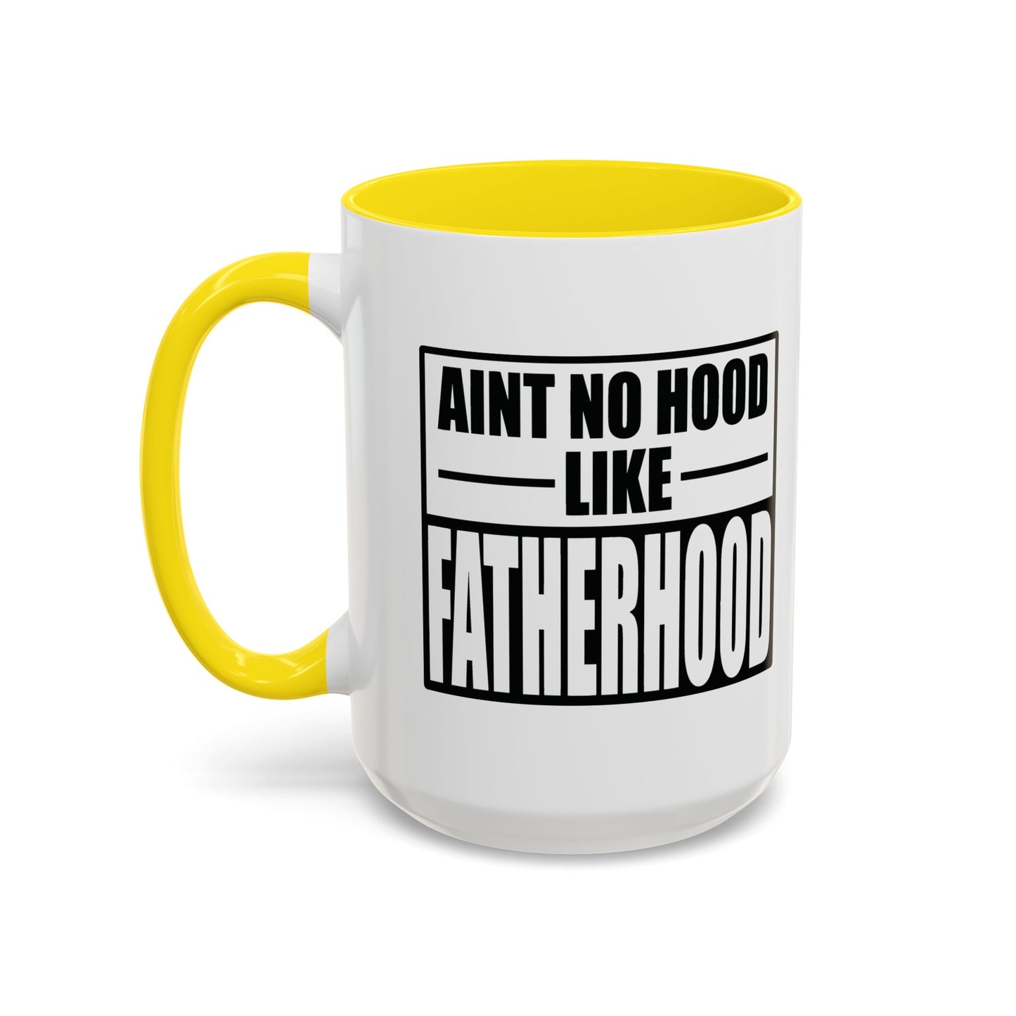 FATHERHOOD Accent BiColor Funny Sarcastic Mug