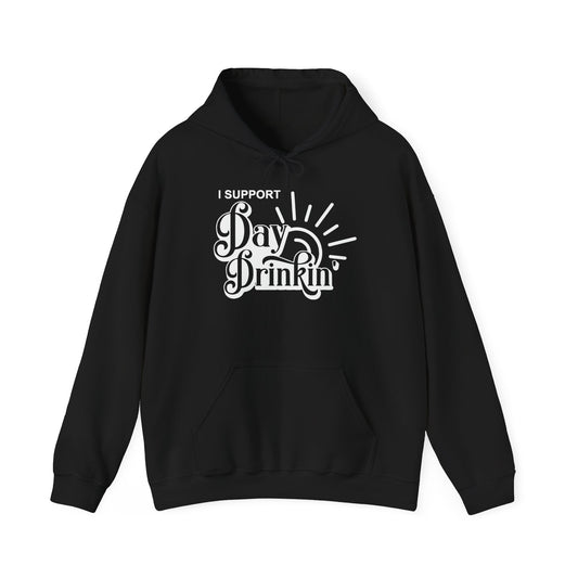 I SUPPORT DAY DRINKING - Premium Unisex Heavy Blend Funny Sarcastic Colored Hoodie Sweatshirt