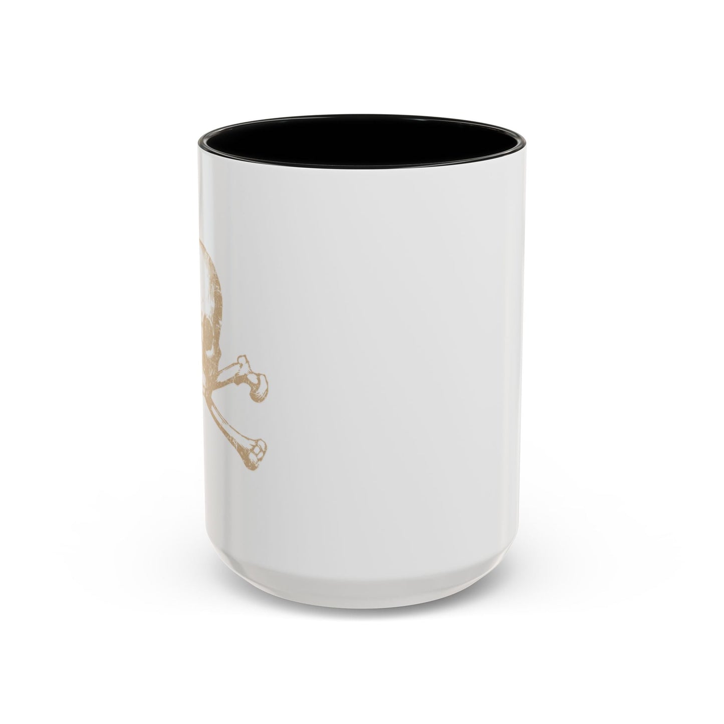 HUMAN SKULL CROSS BONES Accent BiColor Funny Sarcastic Mug