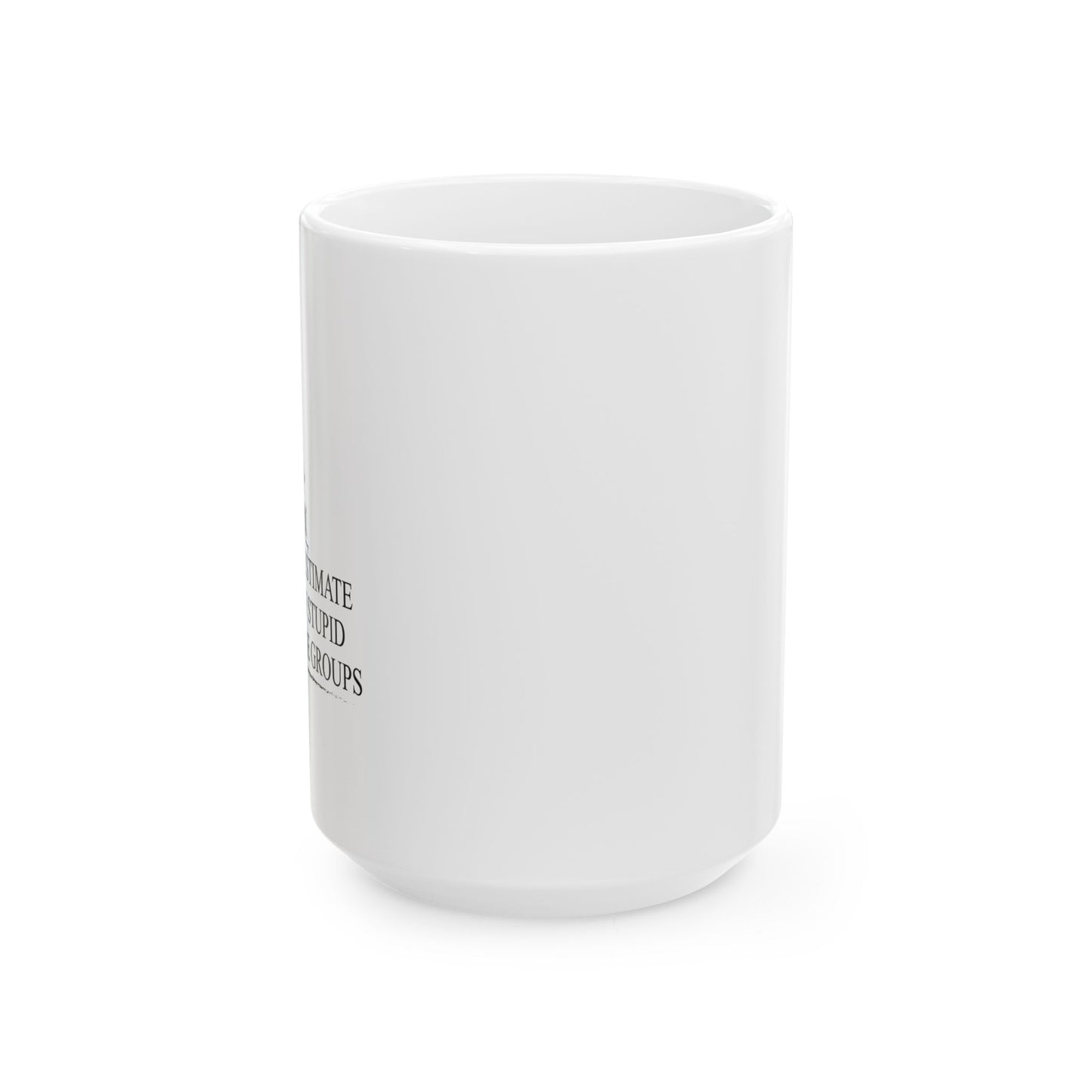 NEVER UNDERESTIMATE THE POWER OF STUPID PEOPLE IN LARGE NUMBERS FUNNY SARCASTIC MUG