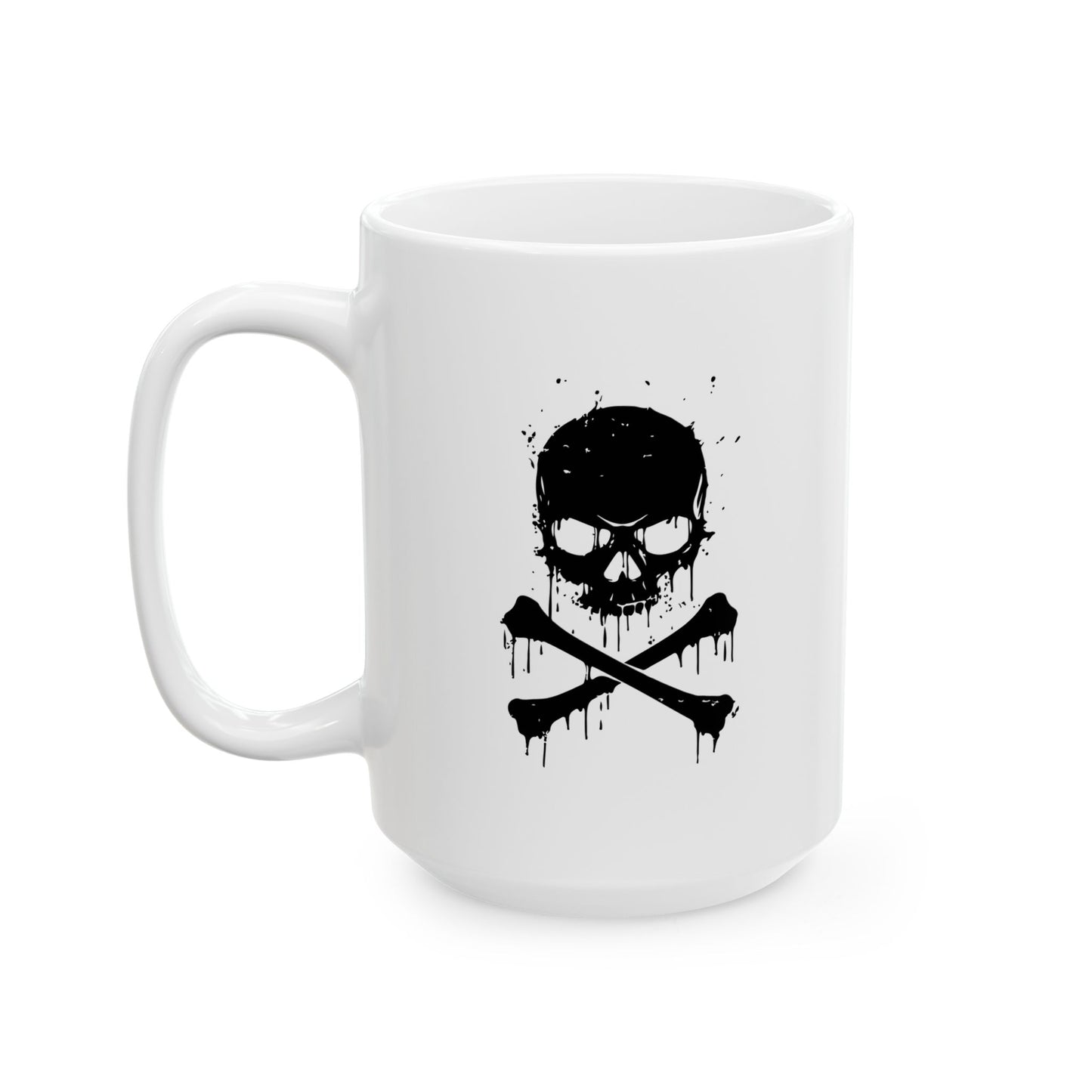 DRIP SKULL FUNNY SARCASTIC WHITE MUG