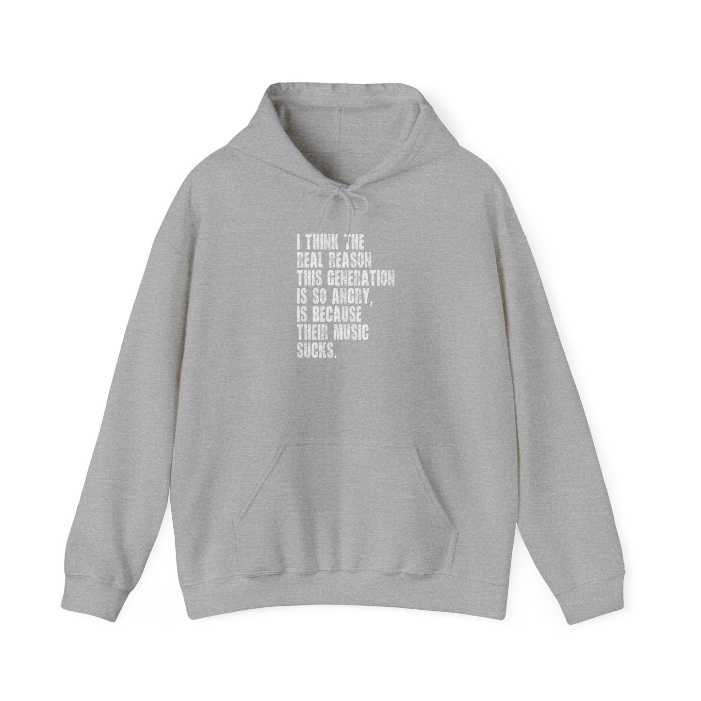 BECAUSE THEIR MUSIC SUCKS - Premium Unisex Funny Sarcastic Black Hoodie Sweatshirt