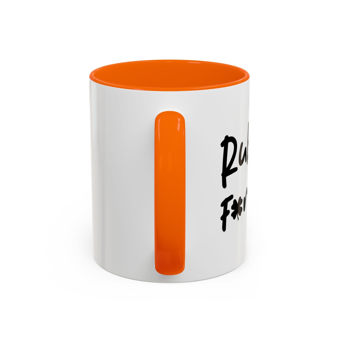 RUB ME FOR LUCK Accent BiColor Funny Sarcastic Mug