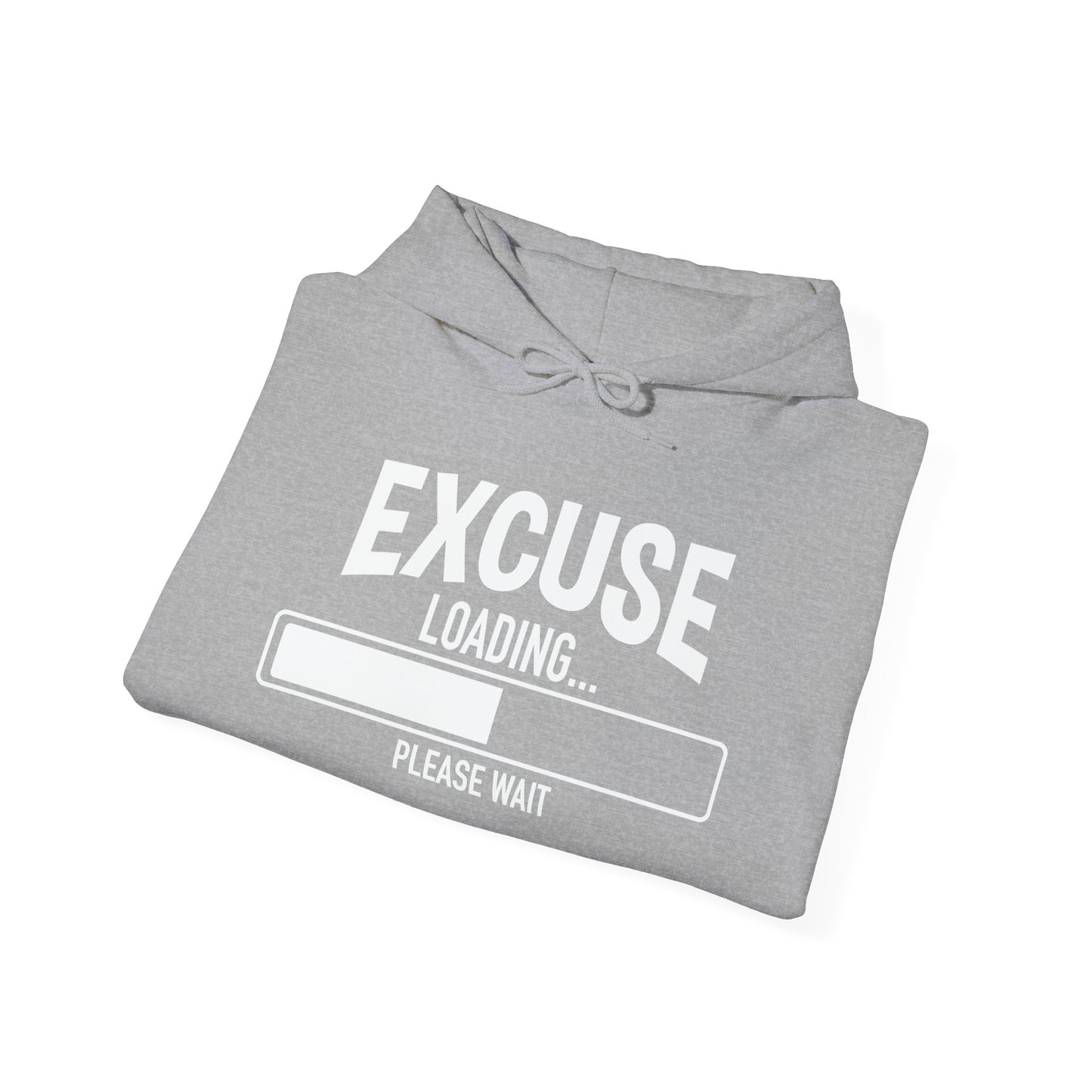 EXCUSE LOADING... - Premium Unisex Funny Sarcastic Black Hoodie Sweatshirt