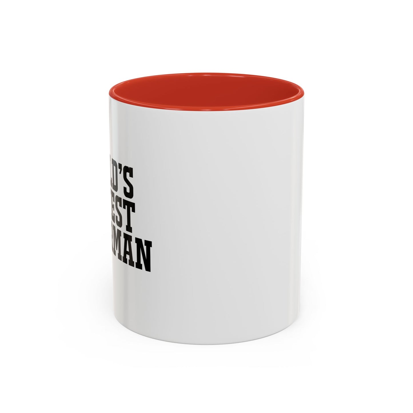 WORLD'S OKAYEST FISHERMAN Accent BiColor Funny Sarcastic Mug