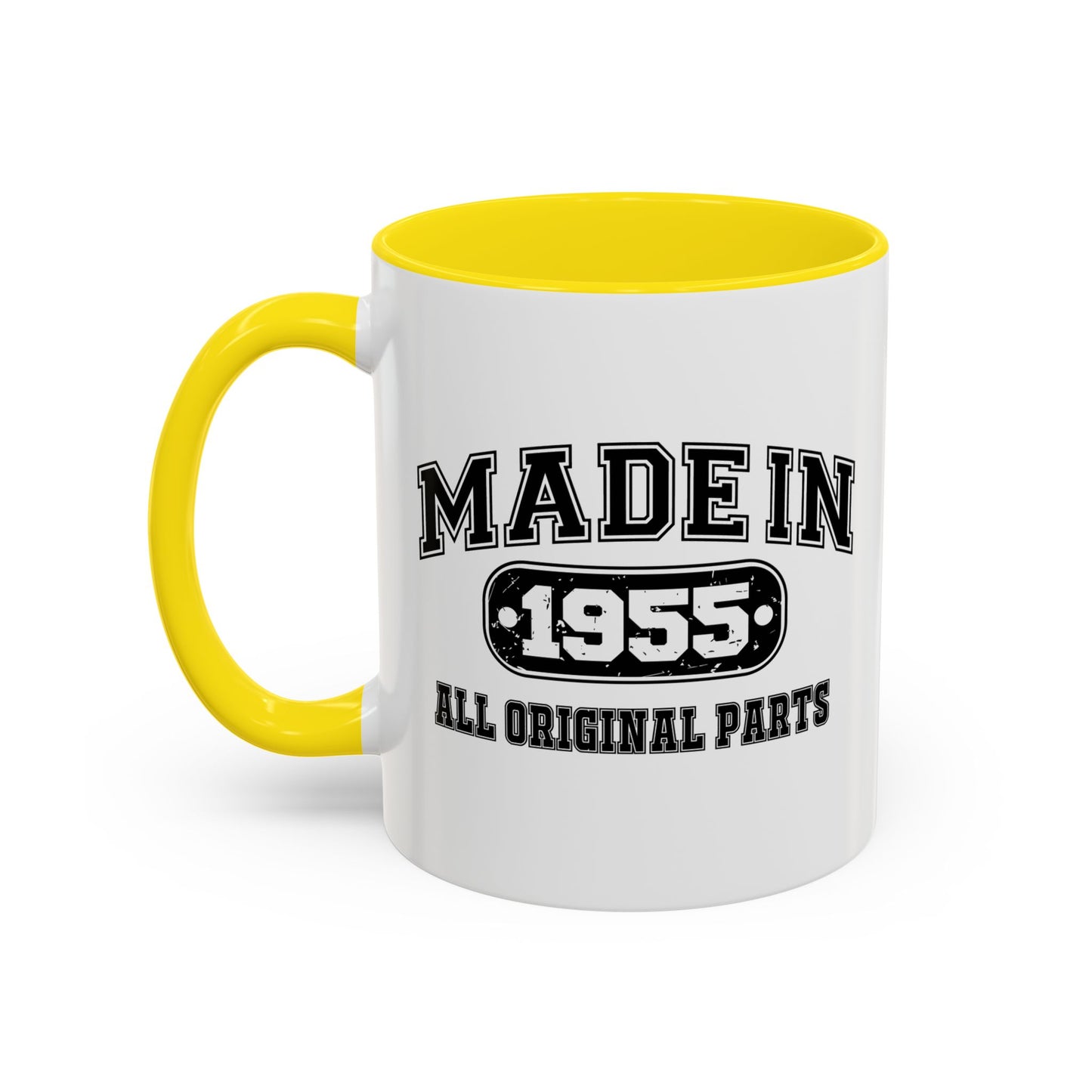 MADE IN 1955 Accent BiColor Funny Sarcastic Mug