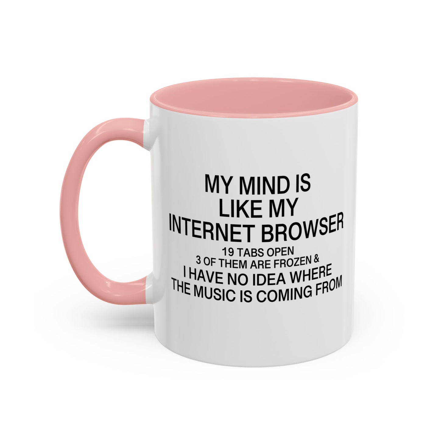 MY MIND IS LIKE MY INTERNET BROWSER Accent BiColor Funny Sarcastic Mug