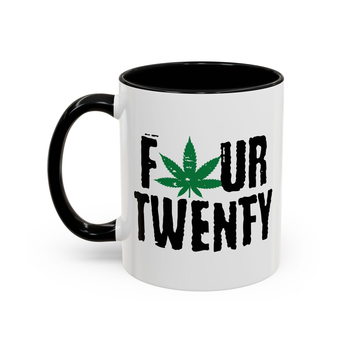 FOUR TWENTY Accent BiColor Funny Sarcastic Mug