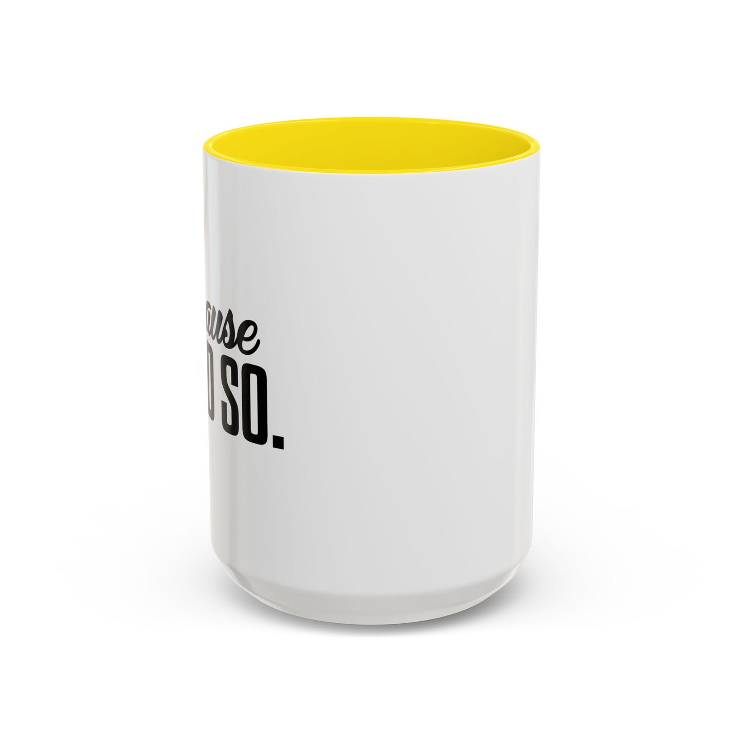 BECAUSE I SAID SO Accent BiColor Funny Sarcastic Mug