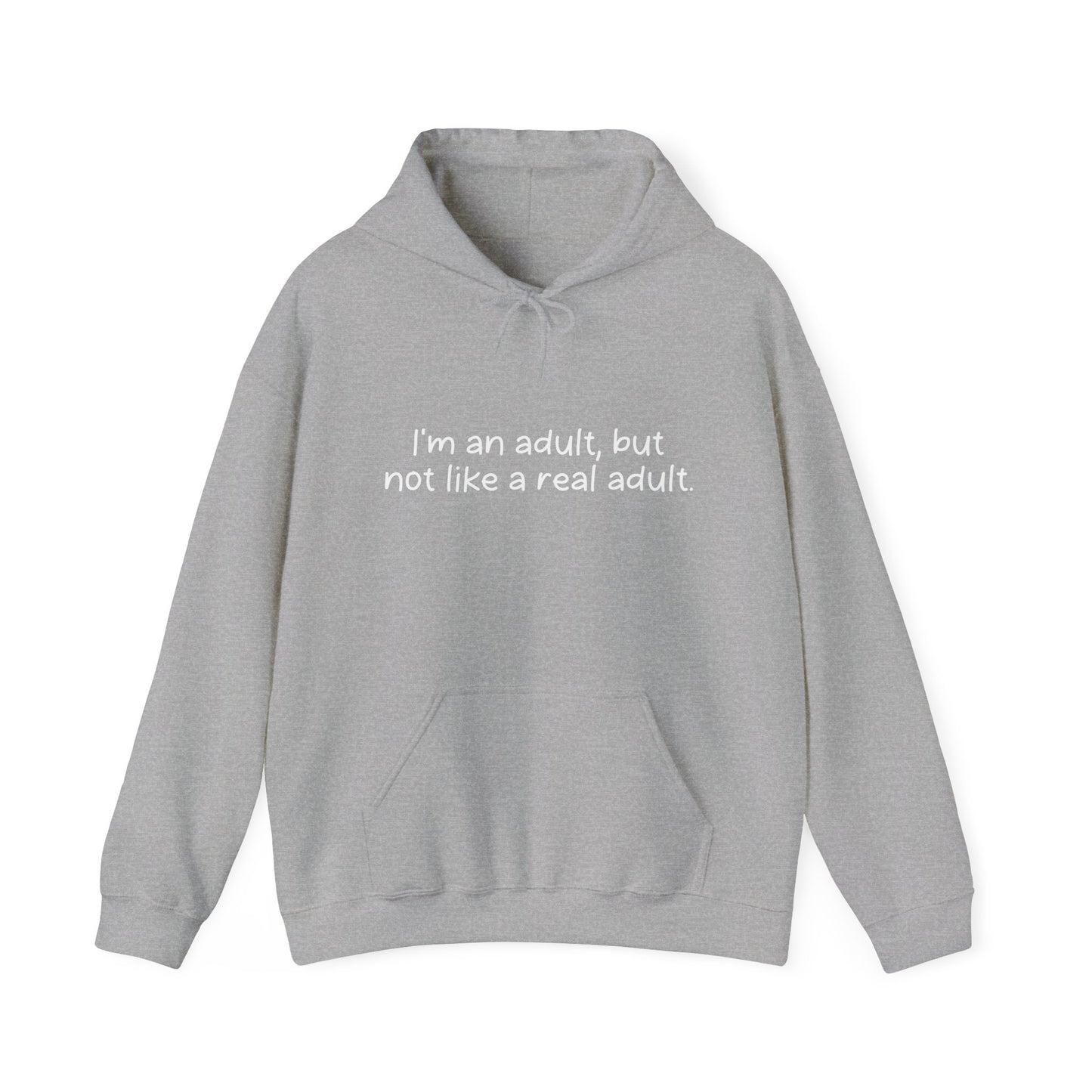 I'M AN ADULT - Premium Unisex Funny Sarcastic Black Hoodie Sweatshirt