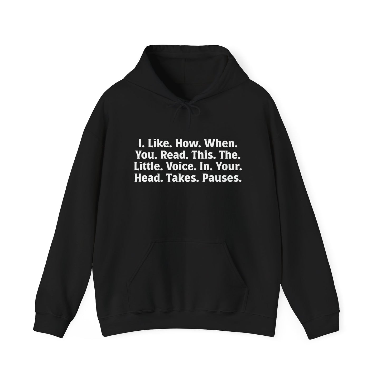 THE LITTLE VOICE IN YOUR HEAD - Premium Unisex Funny Sarcastic Black Hoodie Sweatshirt