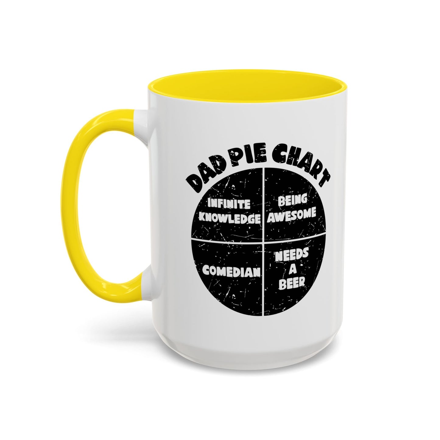 DAD PIE CHART Accent BiColor Funny Sarcastic Mug