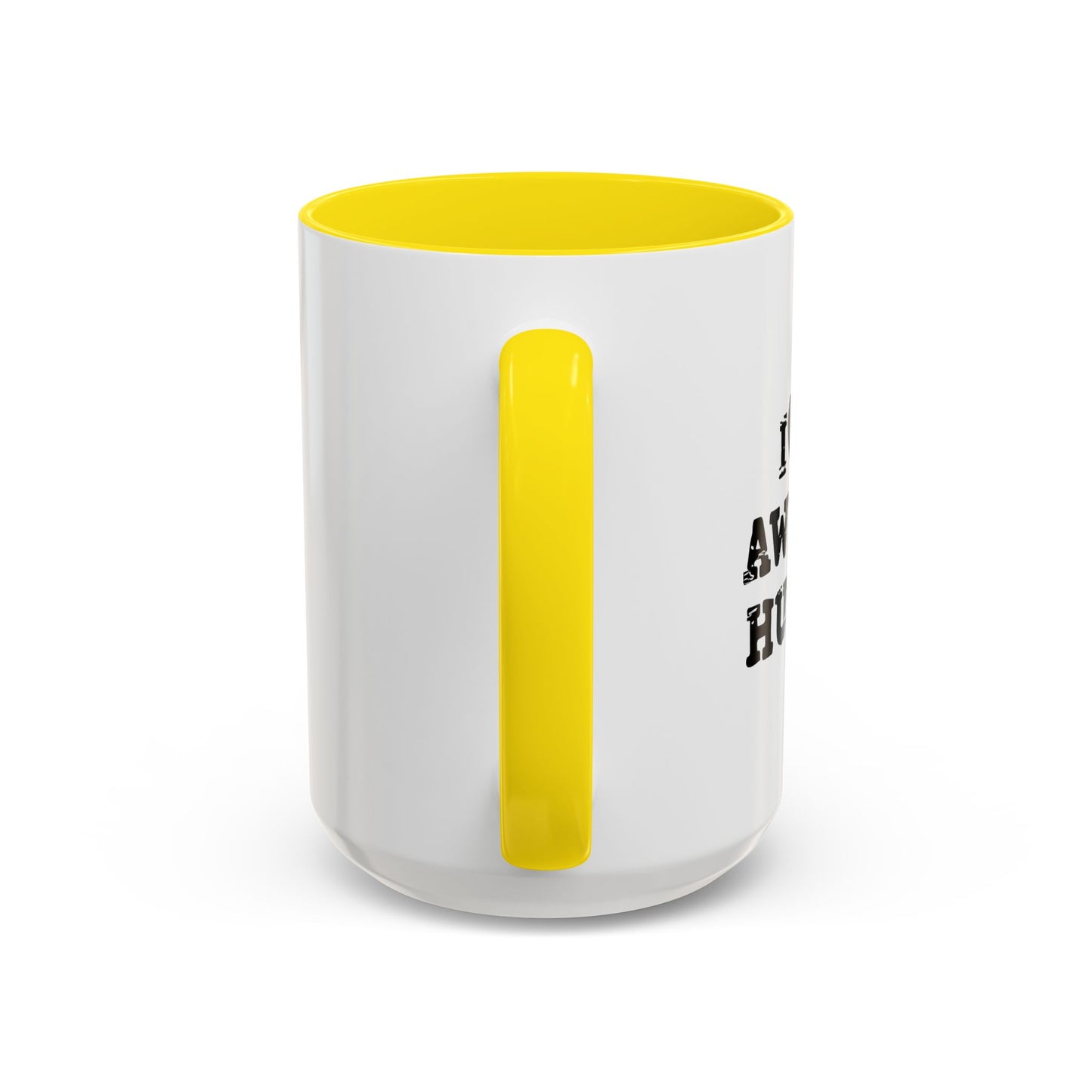 I HEART MY AWESOME HUSBAND Accent BiColor Funny Sarcastic Mug