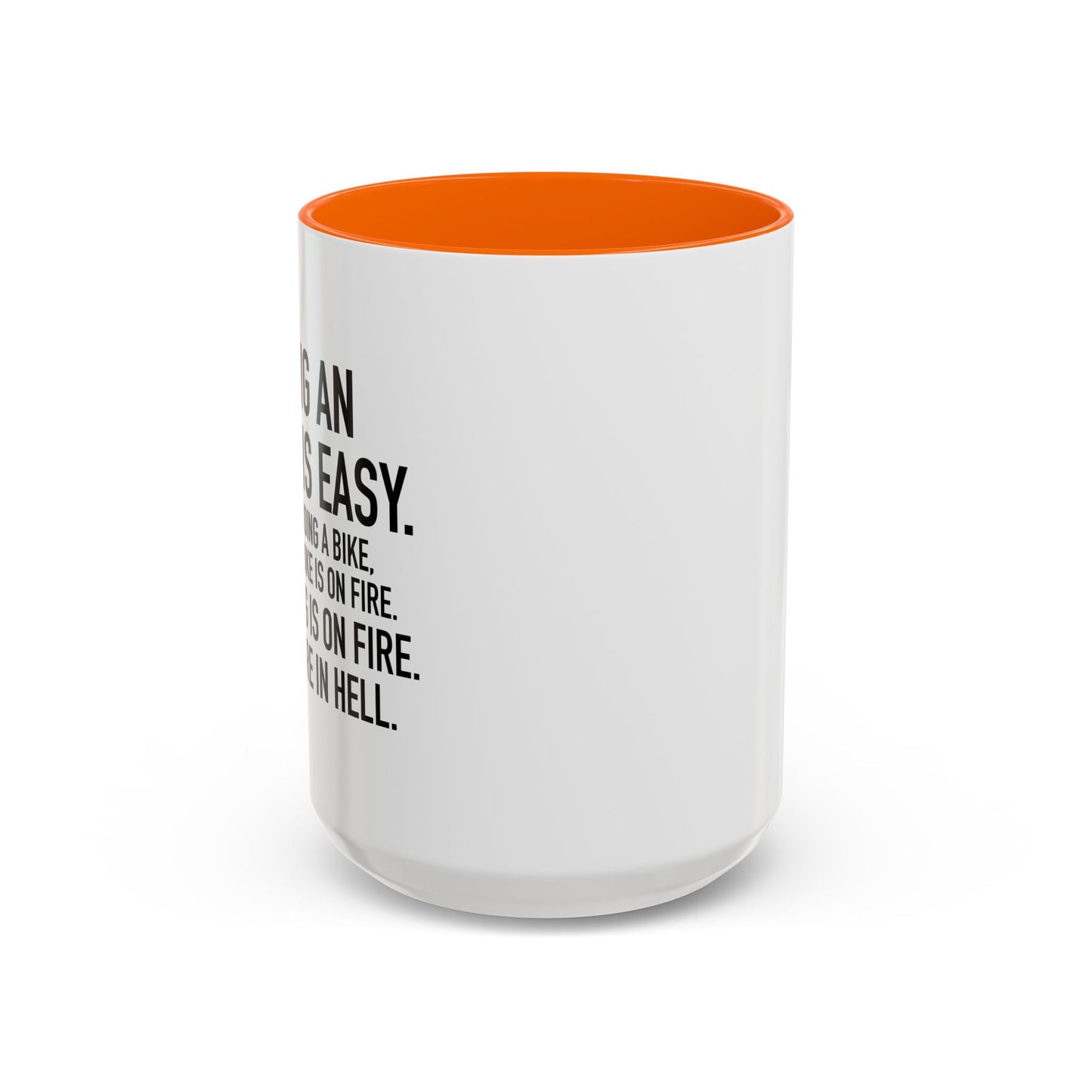 BEING AN ADULT IS EASY Accent BiColor Funny Sarcastic Mug