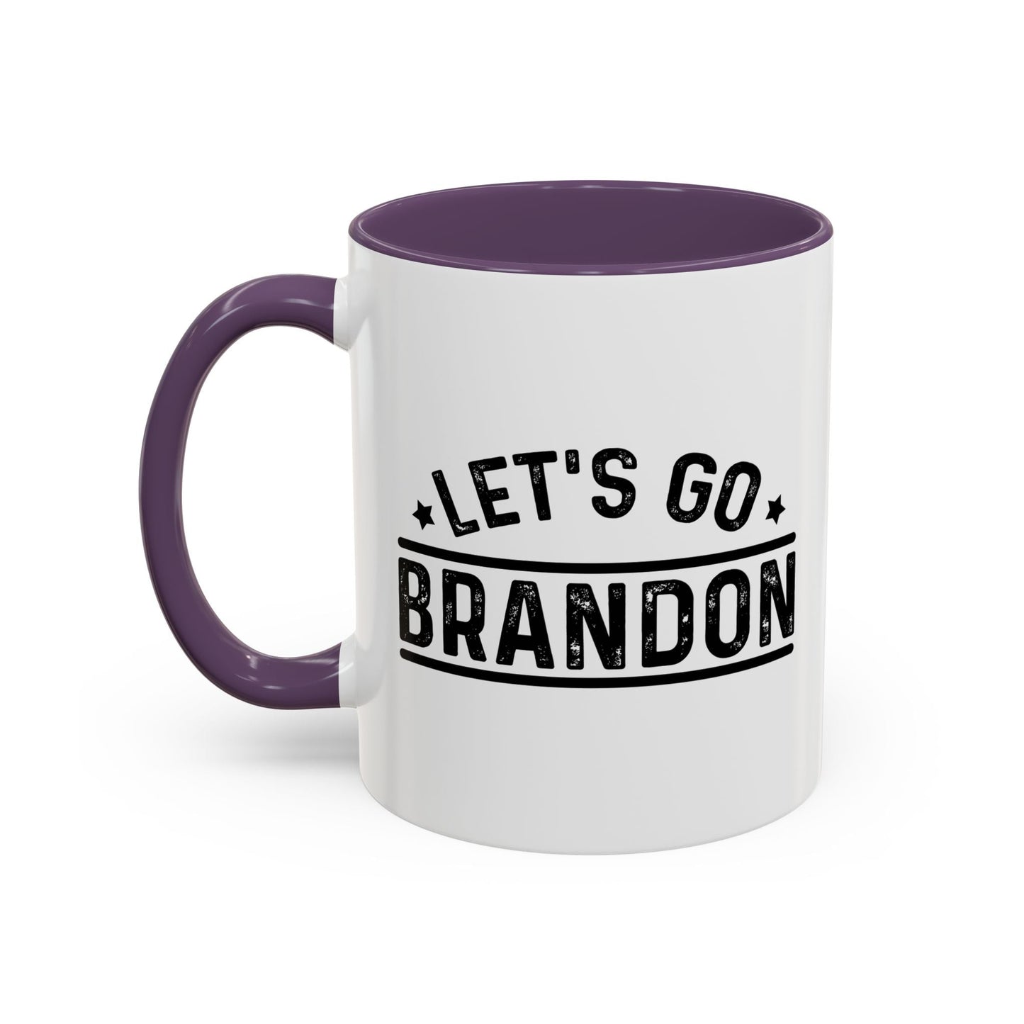 LET'S GO BRANDON Accent BiColor Funny Sarcastic Mug